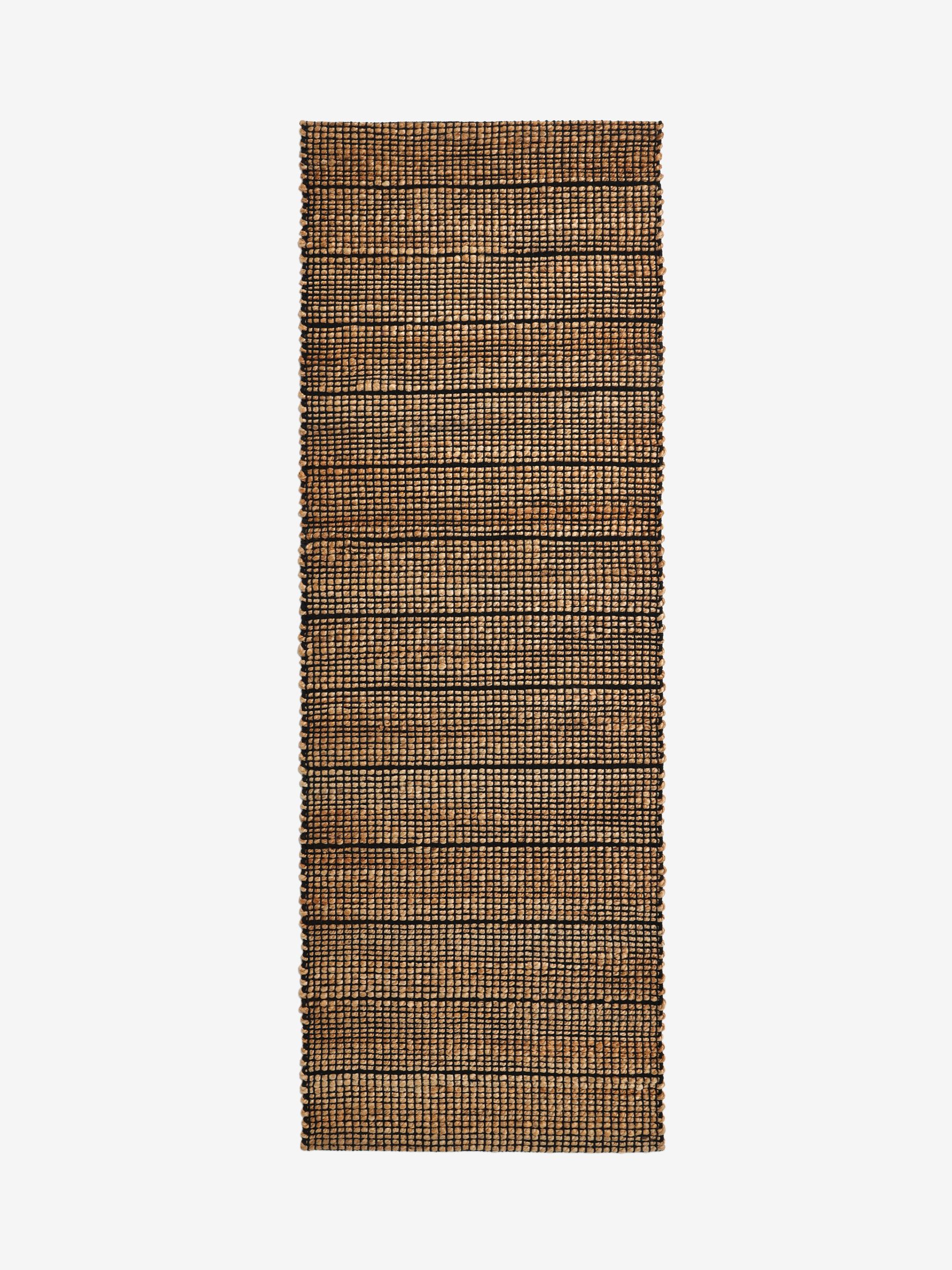 Hurley Woven Jute Runner in Black - Image 5 of 5