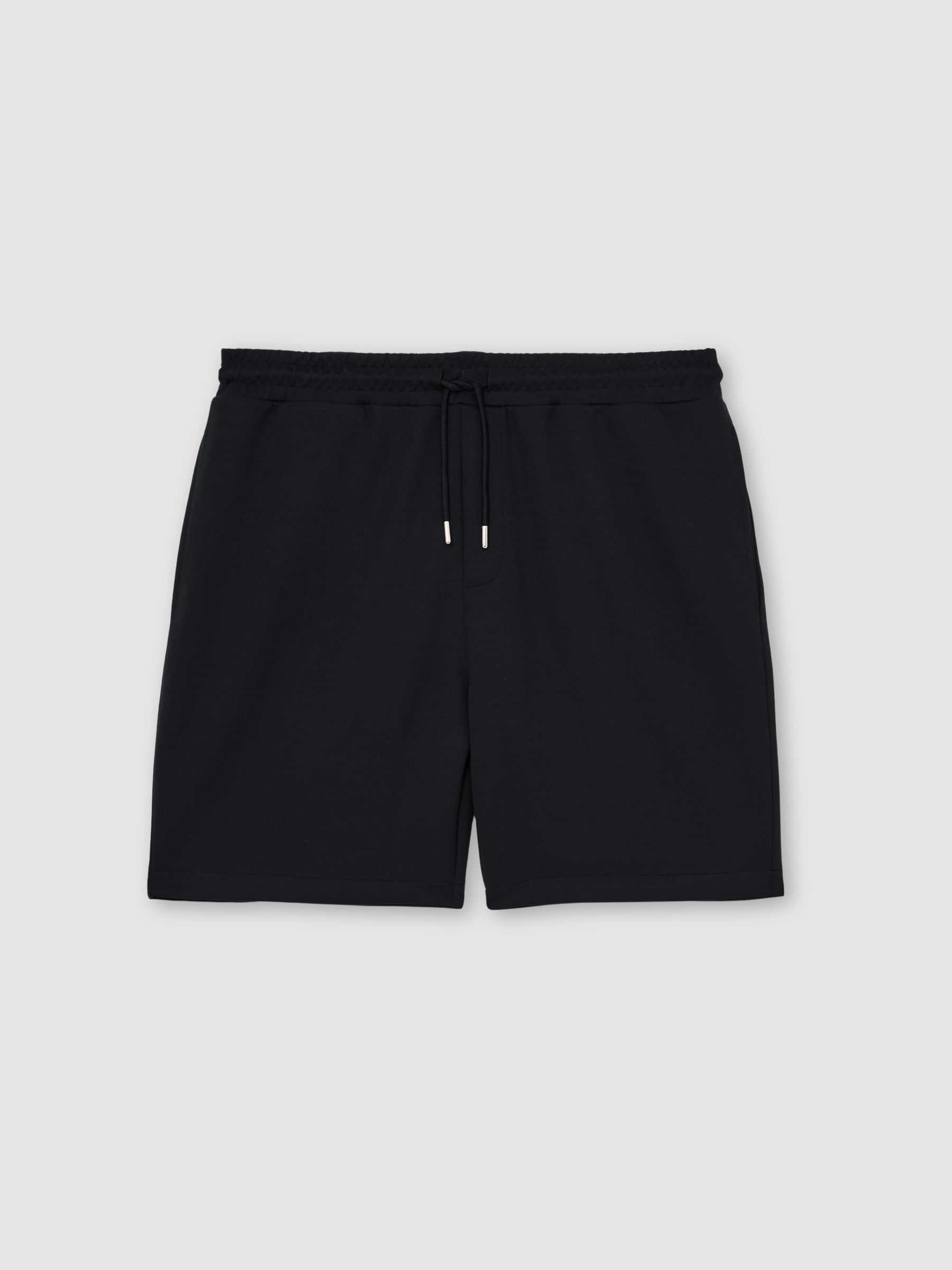 Premium Interlock Drawstring Shorts in Navy - Image 2 of 6