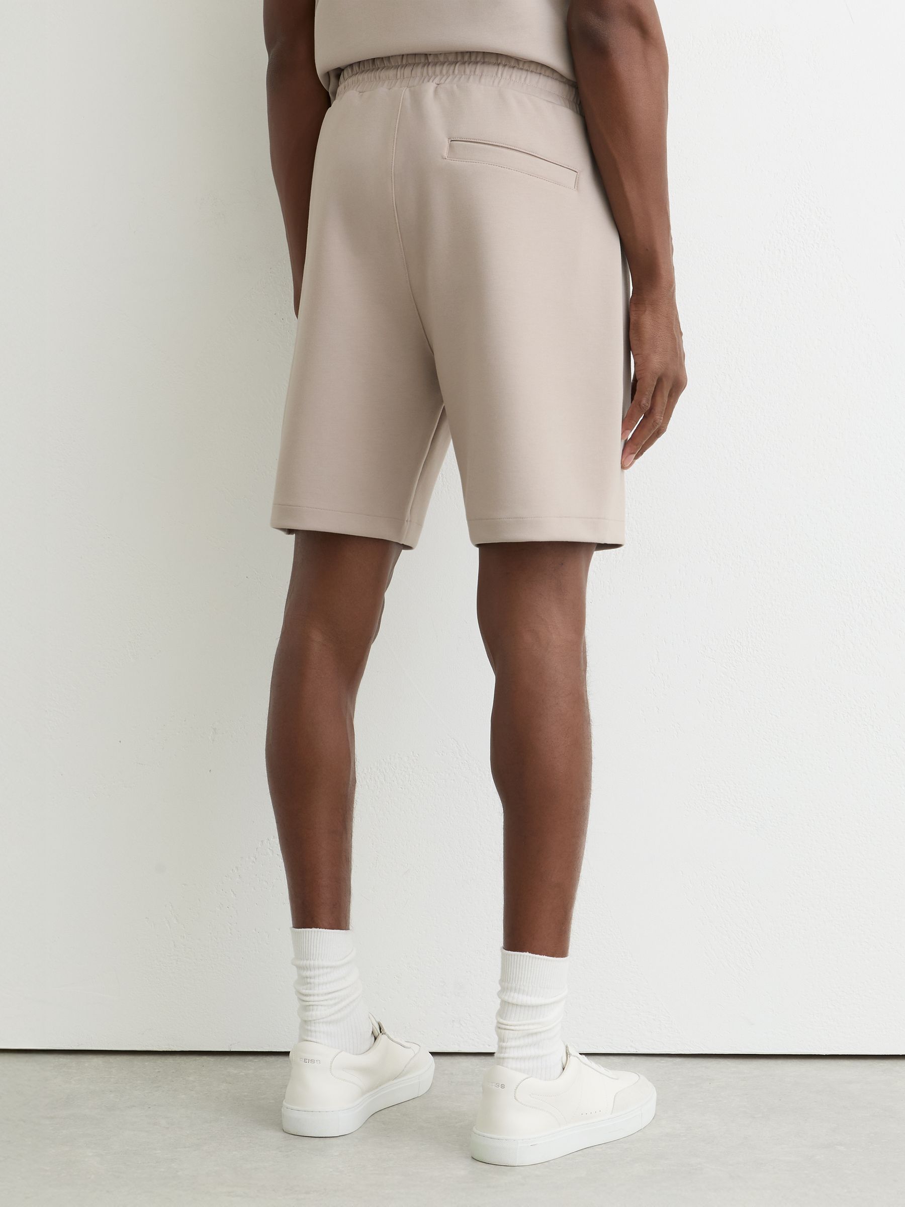 Premium Interlock Drawstring Shorts in Stone - Image 6 of 7