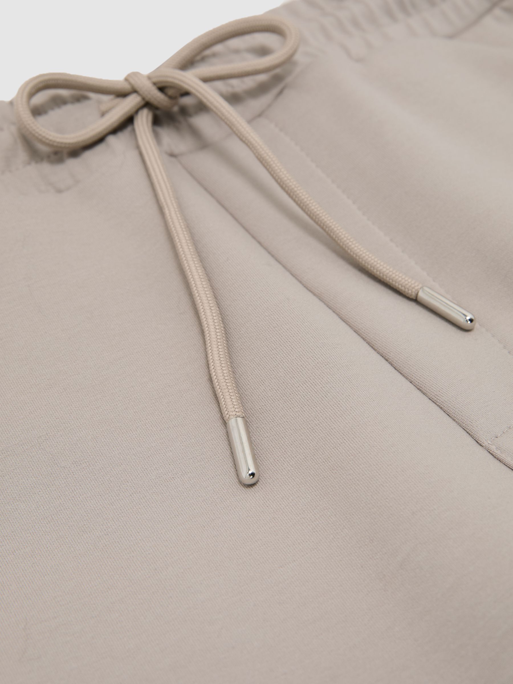 Premium Interlock Drawstring Shorts in Stone - Image 7 of 7