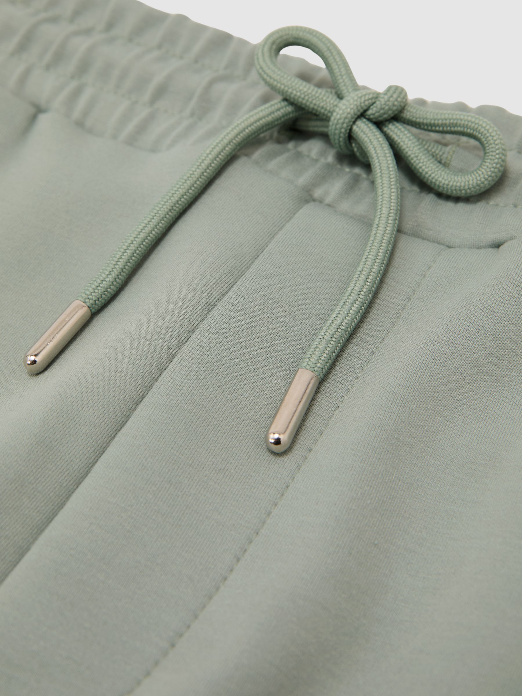 Premium Interlock Drawstring Shorts in Mint Green - Image 6 of 6