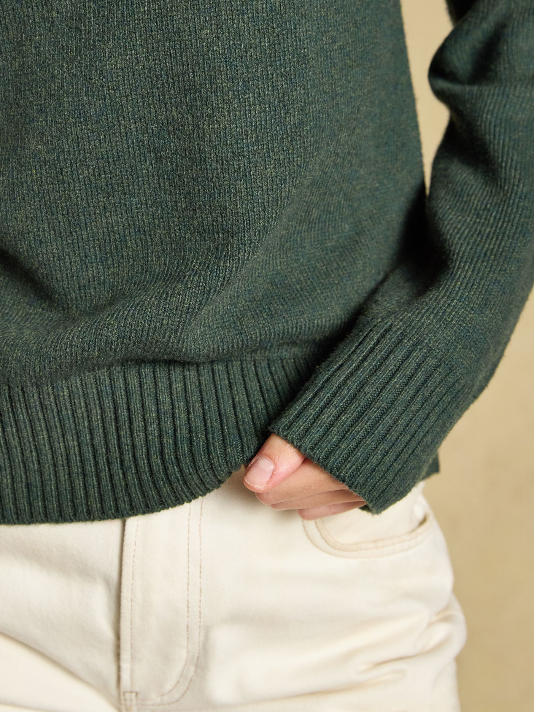 Green Landscape Pattern Cotton Blend Knitted Jumper - Image 4 of 7