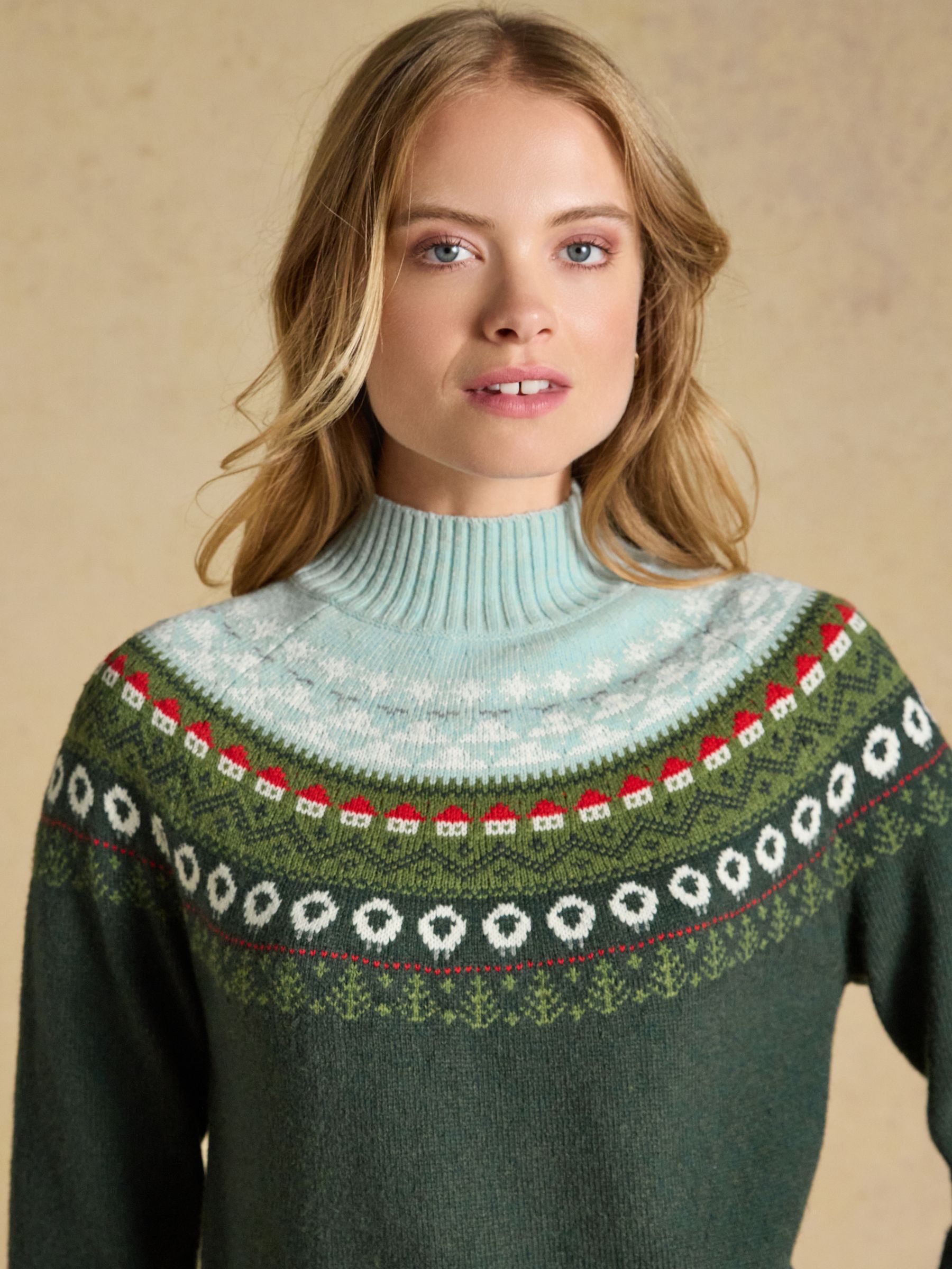 Green Landscape Pattern Cotton Blend Knitted Jumper - Image 5 of 7