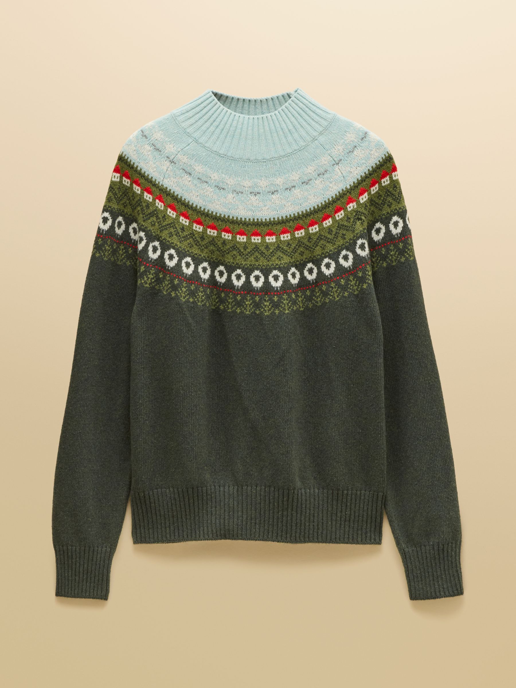 Green Landscape Pattern Cotton Blend Knitted Jumper - Image 7 of 7