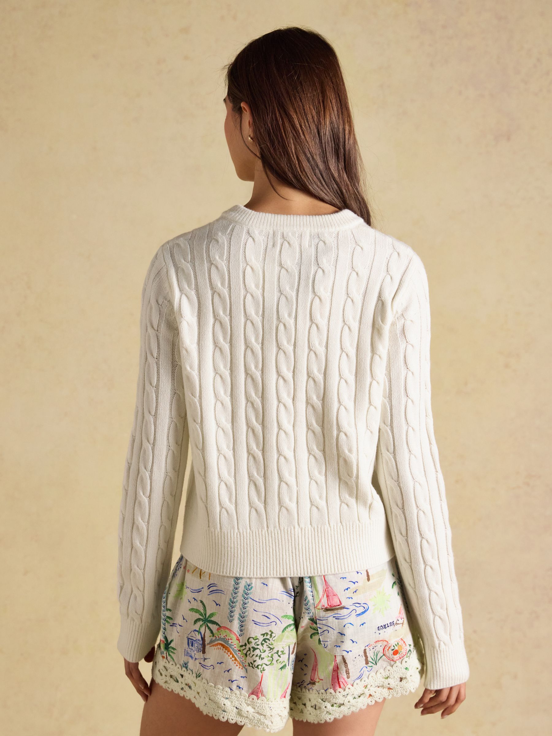Cream Cable Knitted Button Up Cardigan - Image 2 of 6