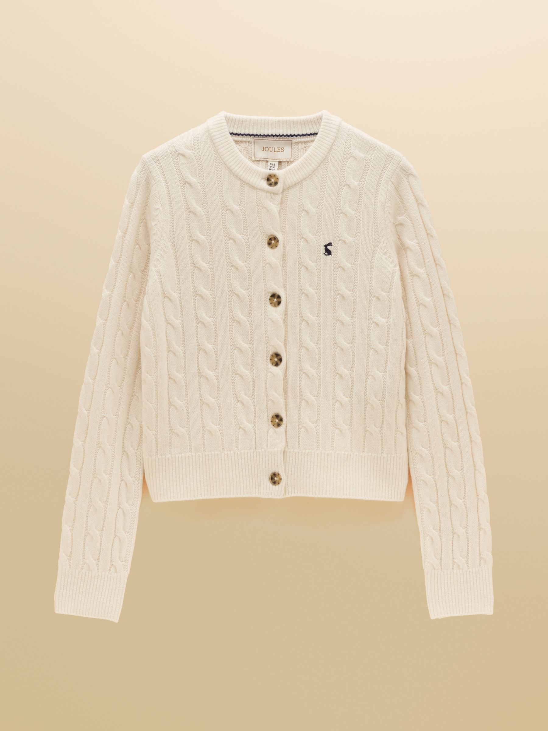 Cream Cable Knitted Button Up Cardigan - Image 6 of 6