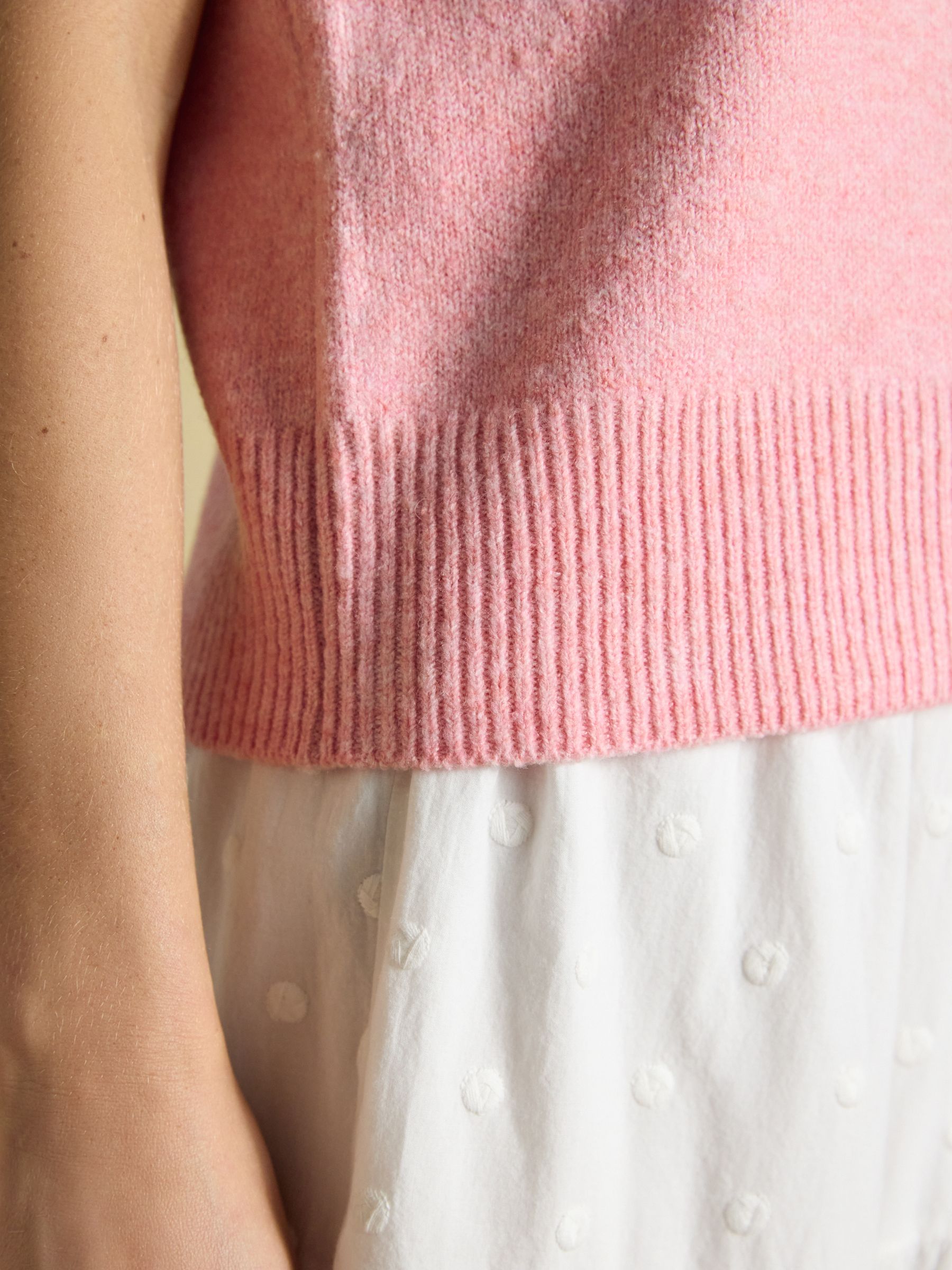 Holly Pale Pink Knitted Vest - Image 5 of 6