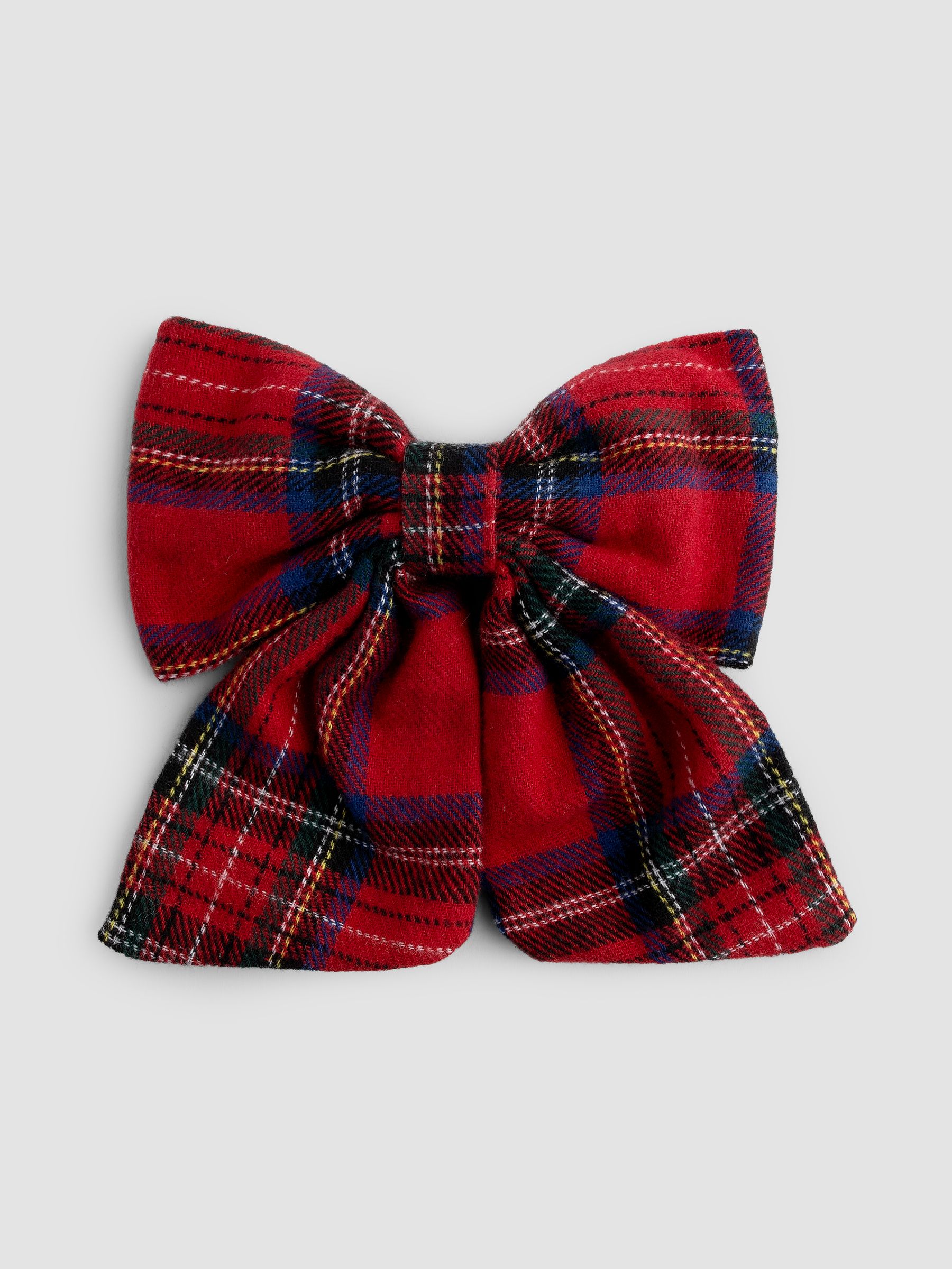 Dark Red Large Tartan Bow - Image 1 of 4