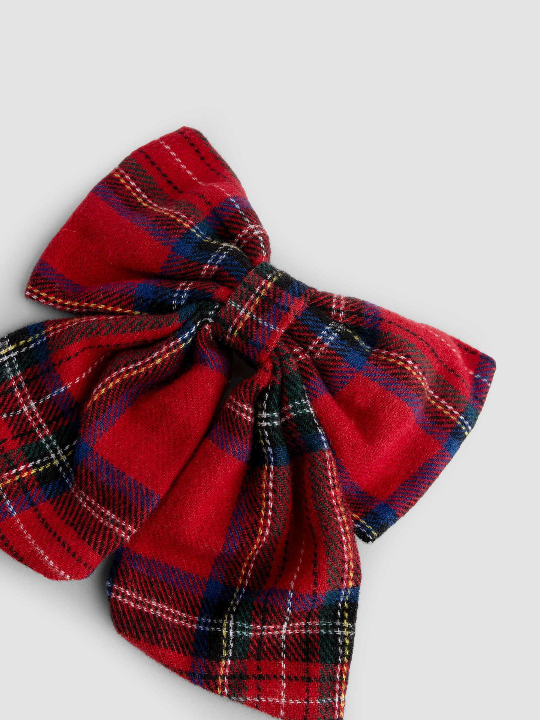 Dark Red Large Tartan Bow - Image 3 of 4
