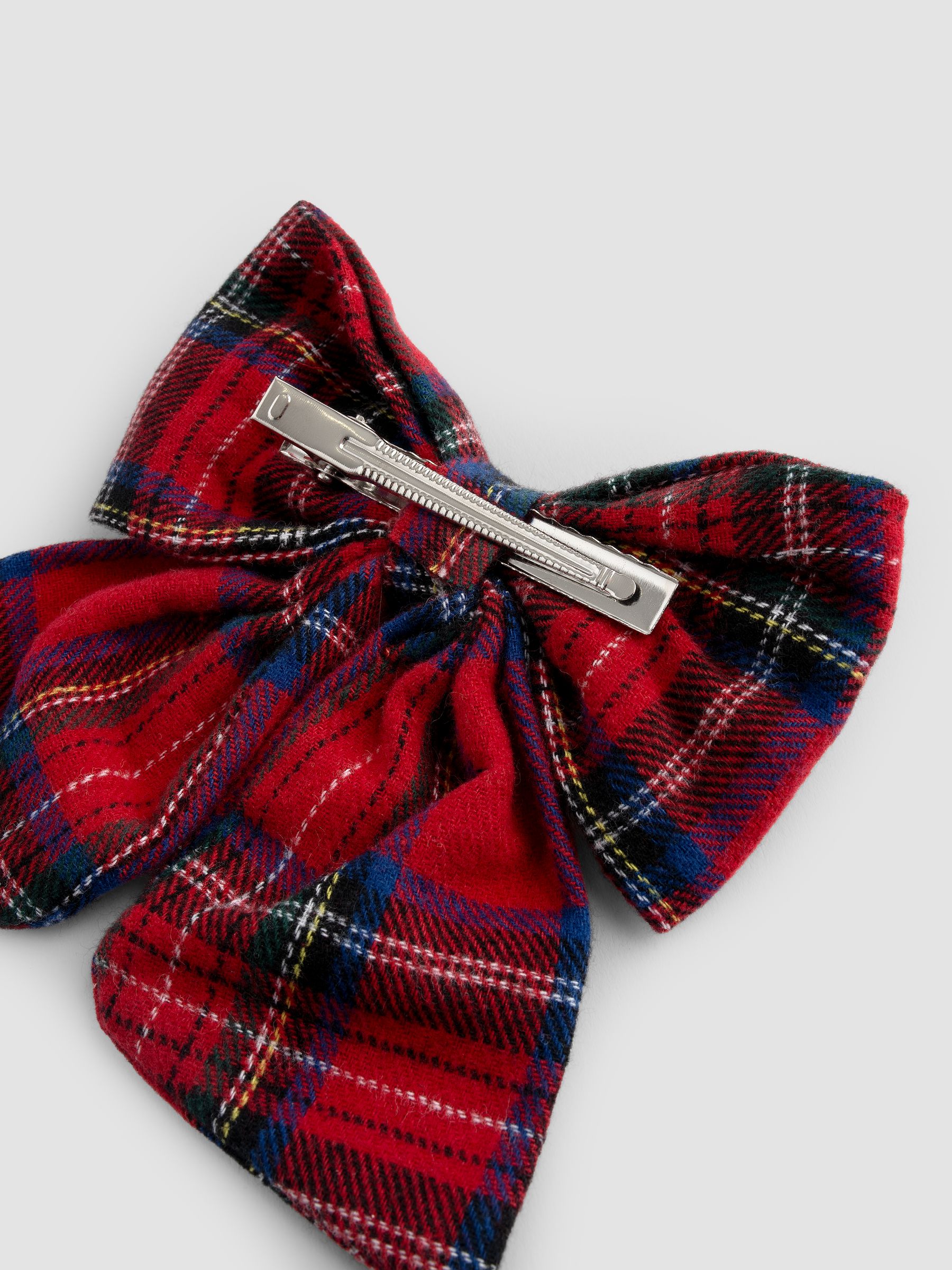 Dark Red Large Tartan Bow - Image 4 of 4
