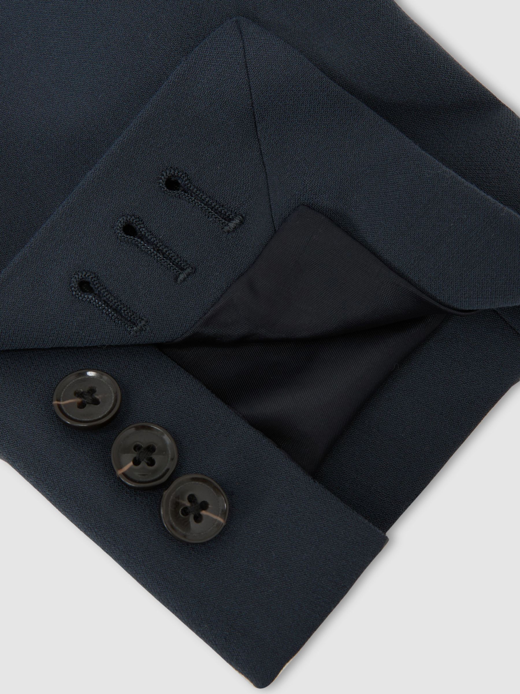 Monogram Relaxed-Fit Double-Breasted Blazer in Airforce Blue - Image 8 of 9