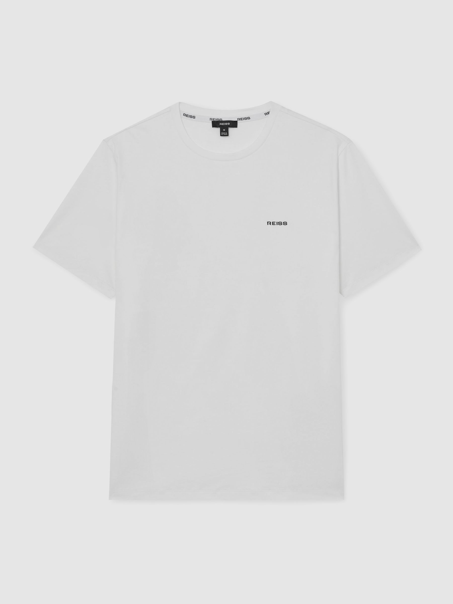 Cotton Logo Crew-Neck T-shirt in White - Image 2 of 6