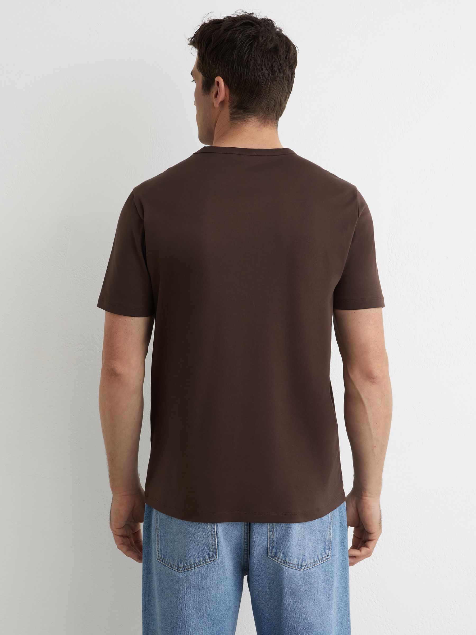 Air-Water Cotton Tailored-Fit T-Shirt in Brown - image 4