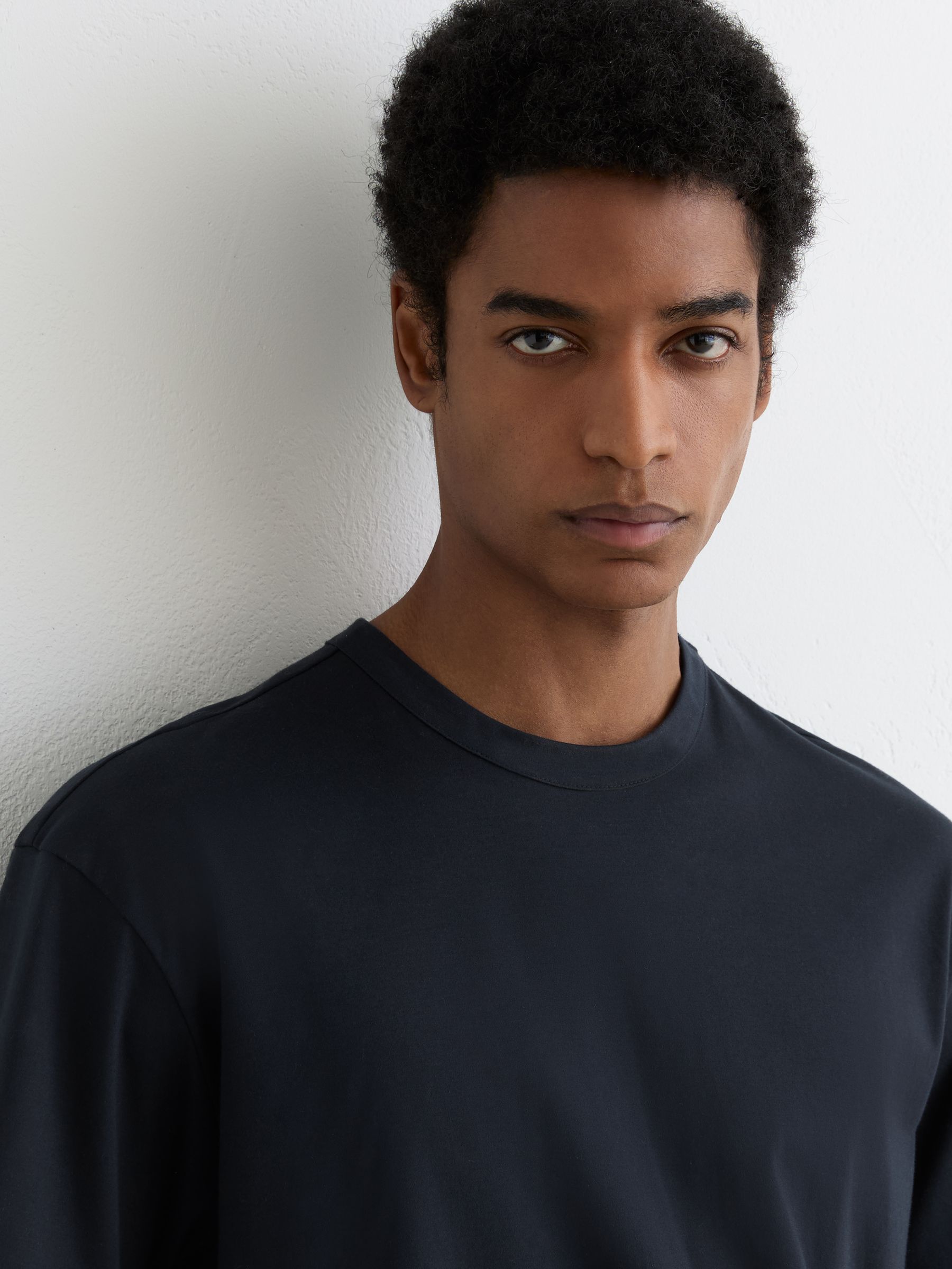 Airwater-Cotton Relaxed-Fit T-Shirt in Navy - Image 3 of 6