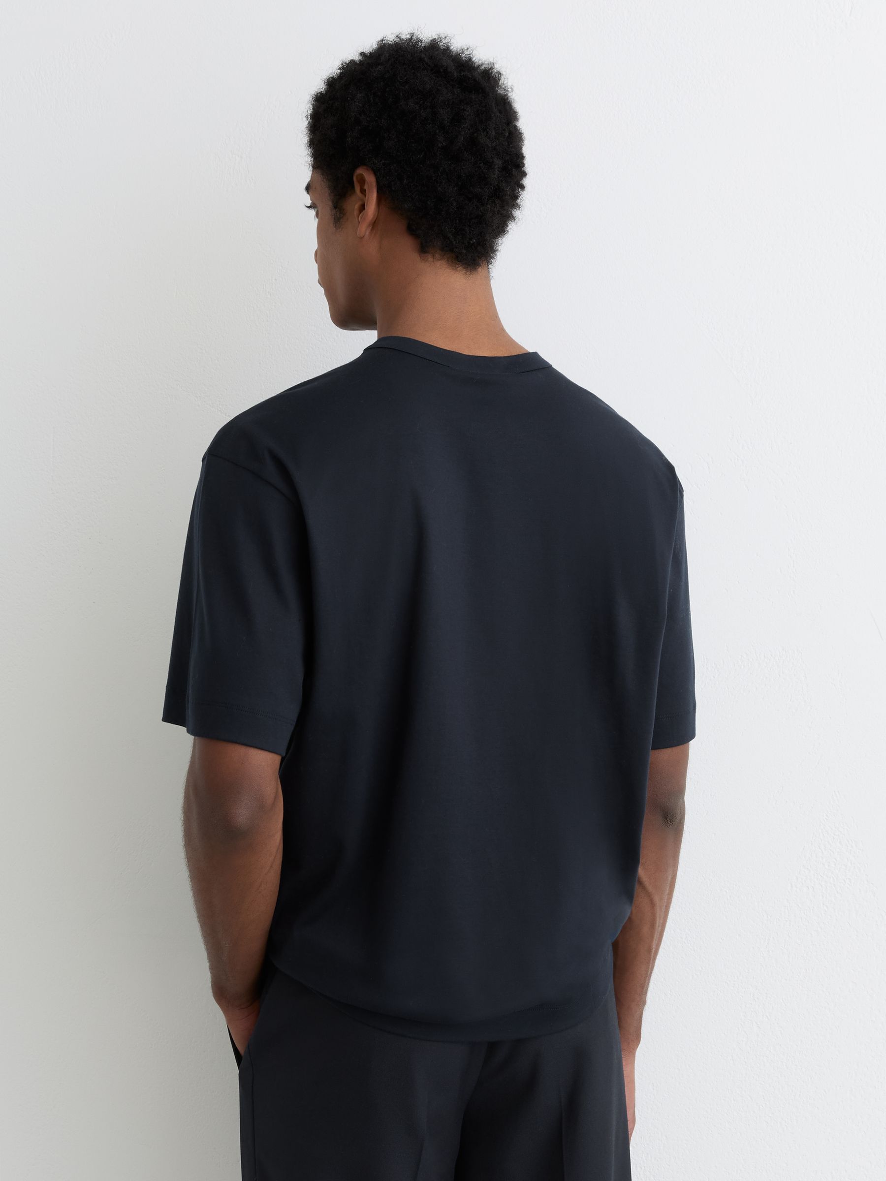 Airwater-Cotton Relaxed-Fit T-Shirt in Navy - Image 4 of 6