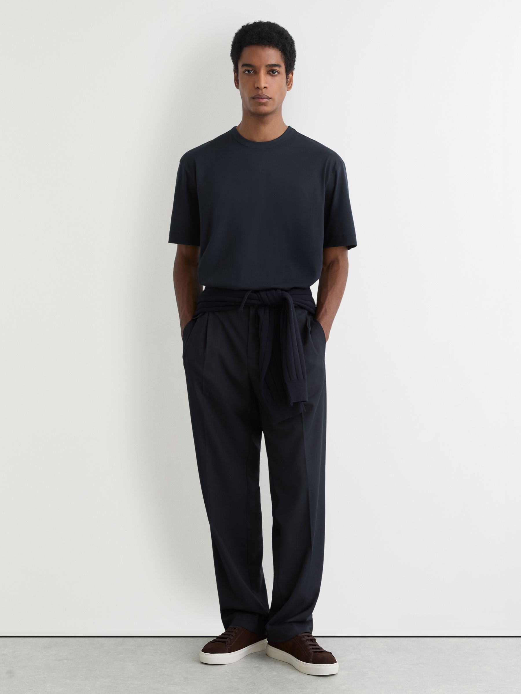 Airwater-Cotton Relaxed-Fit T-Shirt in Navy - Image 5 of 6