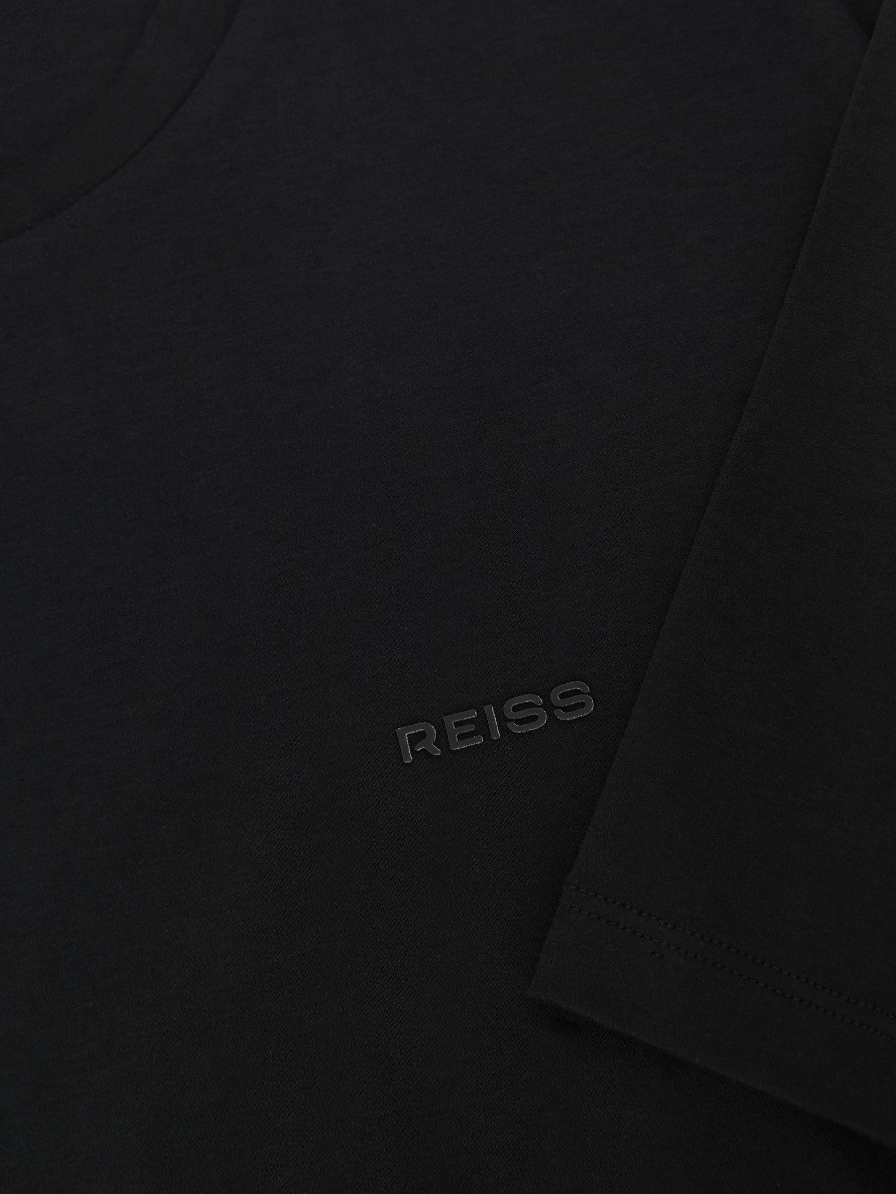 Cotton Logo Crew-Neck T-shirt in Black - Image 6 of 6