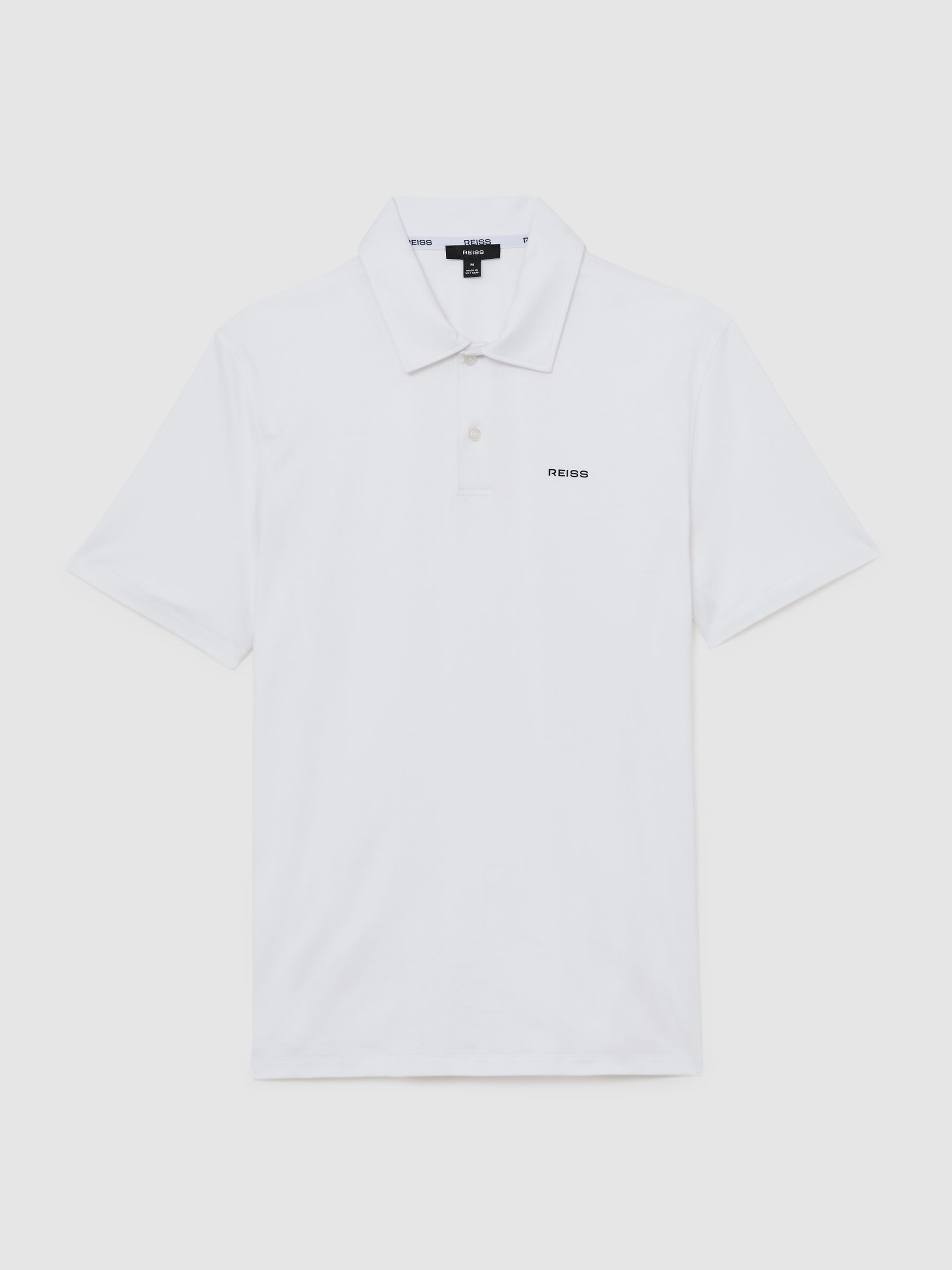 Airwater-Cotton Logo Polo Shirt in White - Image 2 of 6