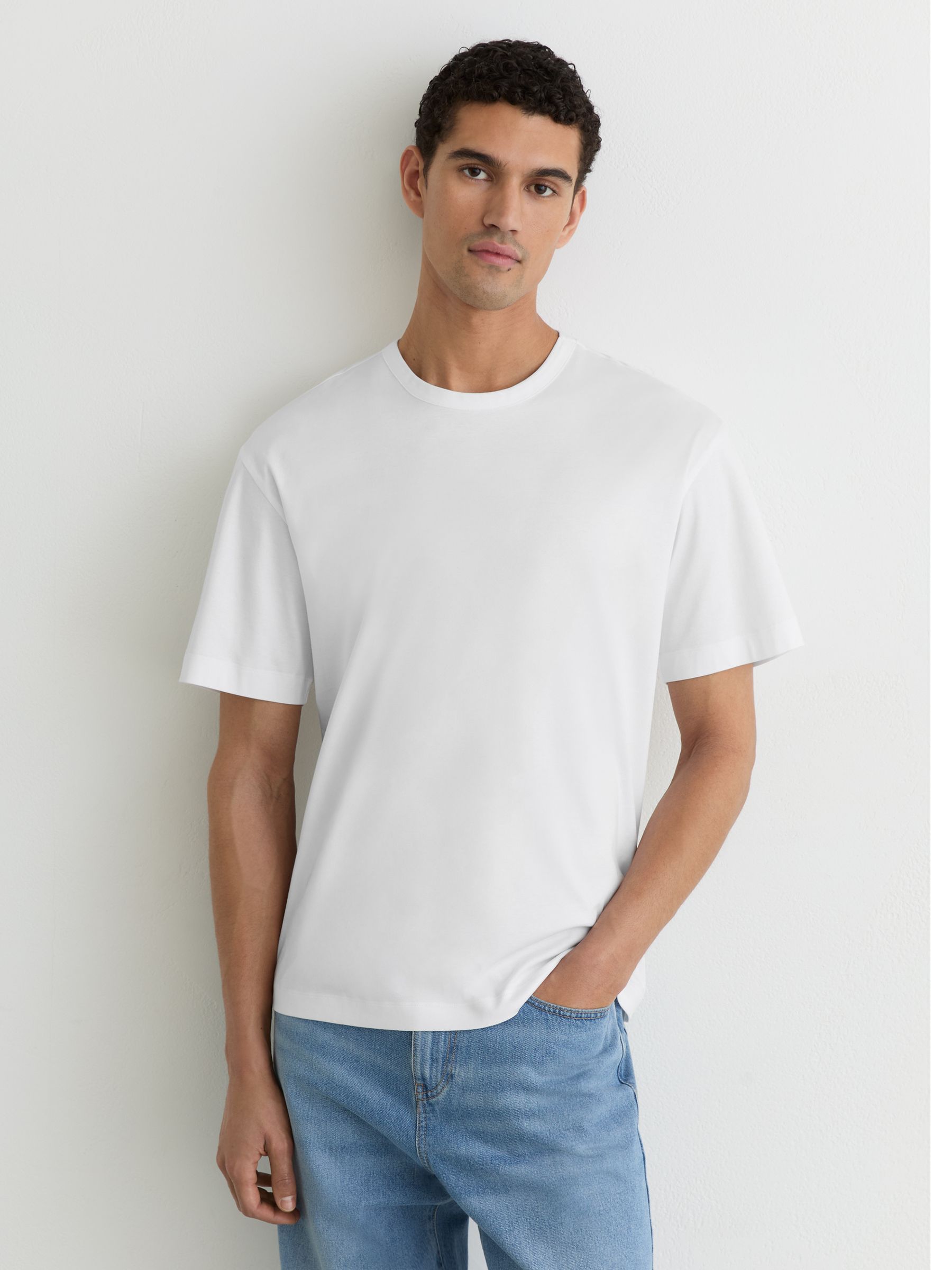 Airwater-Cotton Relaxed-Fit T-Shirt in White - Image 1 of 7
