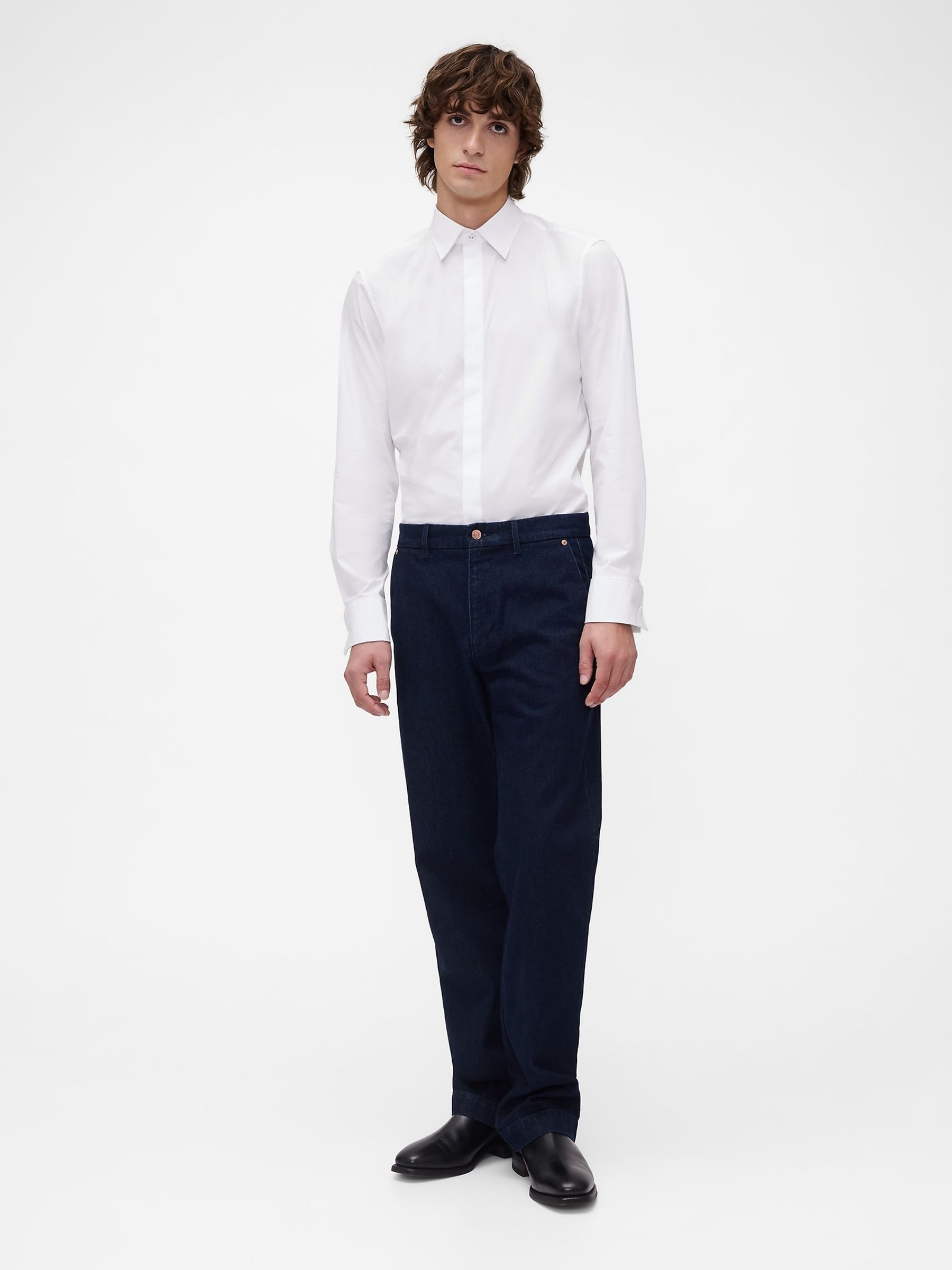 GapStudio White Poplin Shirt - Image 3 of 5