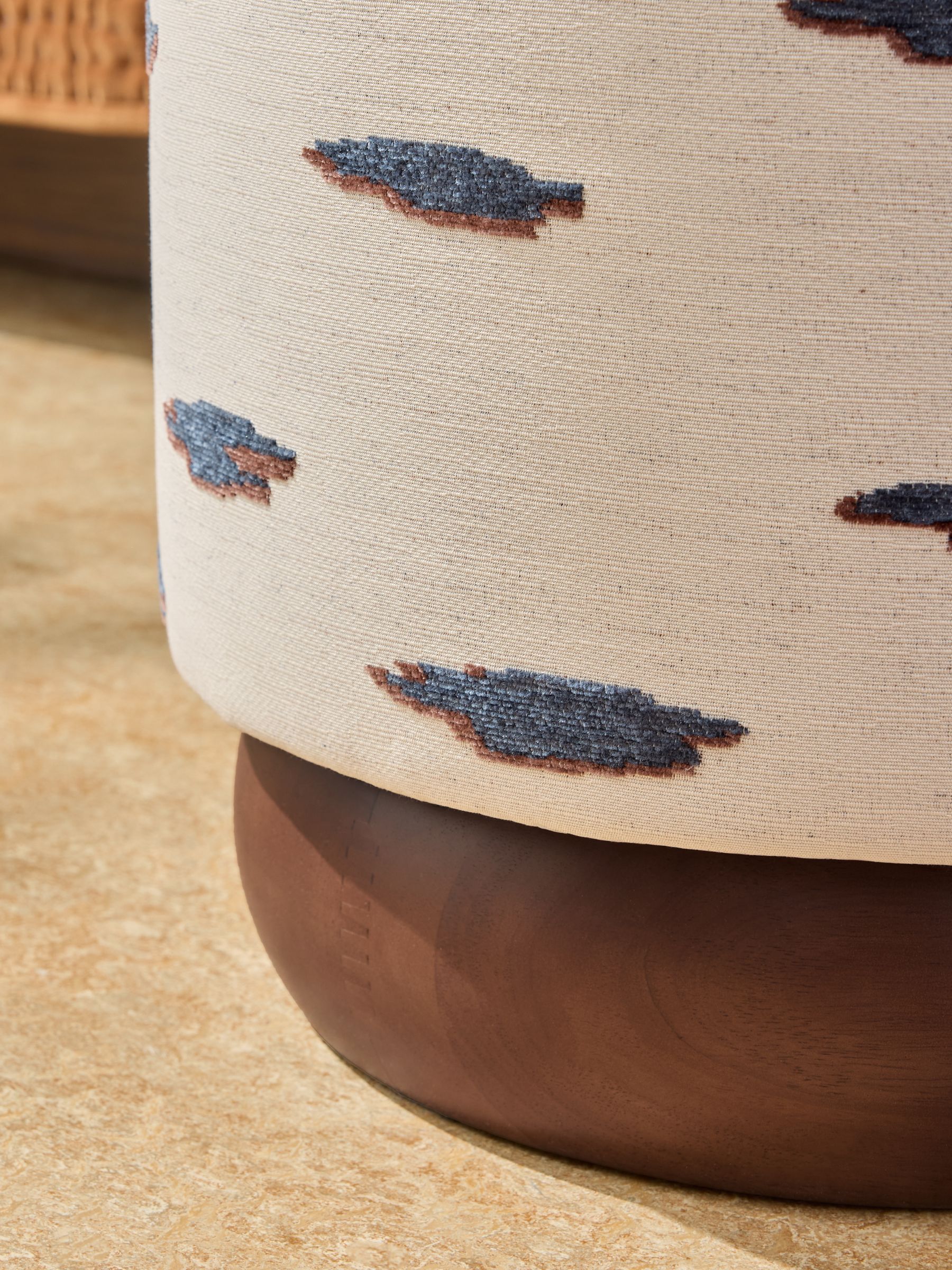 Inara Storage Stool in Mikumo Blue - Image 4 of 6