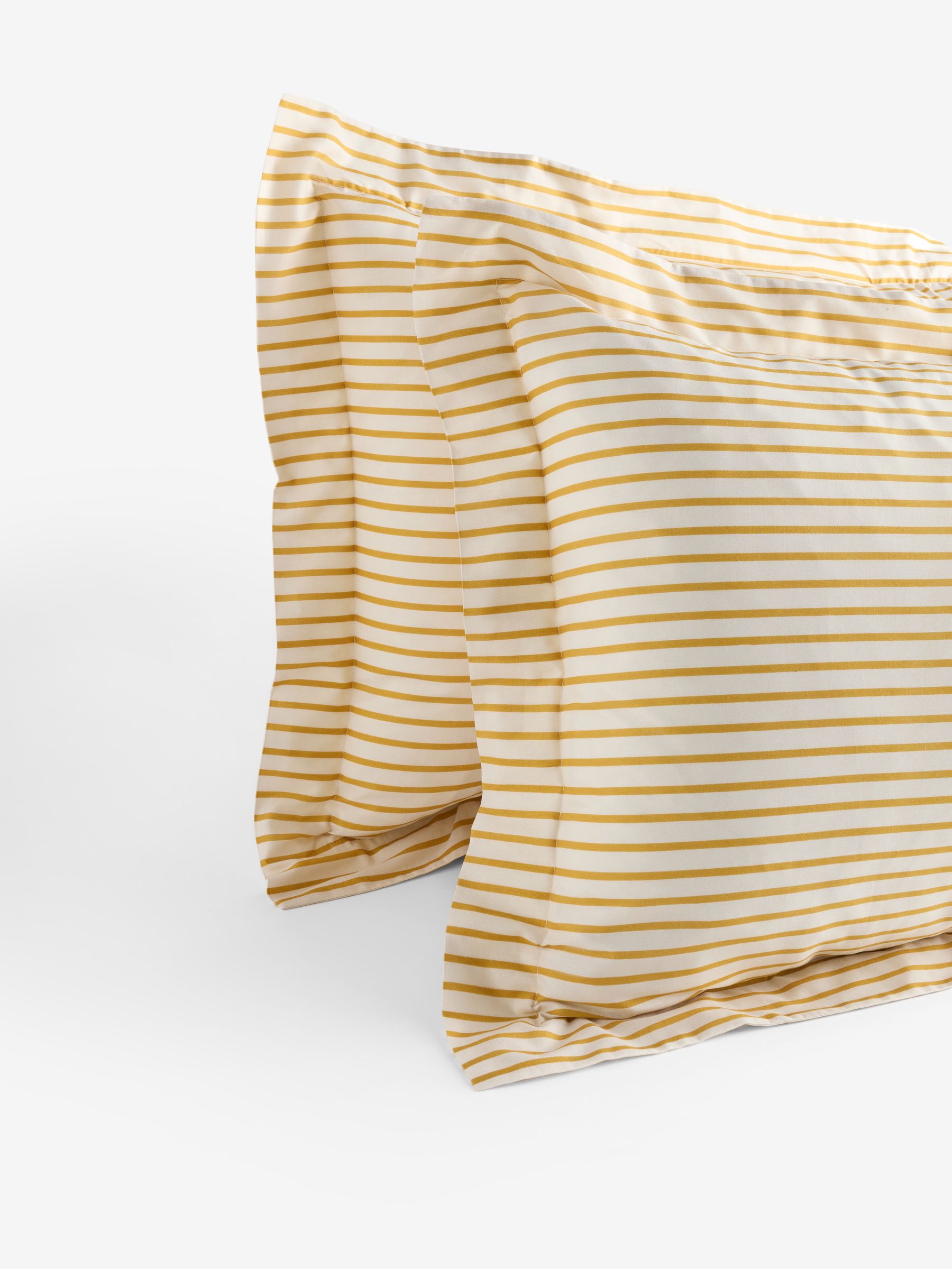 Set of 2 Ochre Stripe Pillowcase - Image 2 of 3