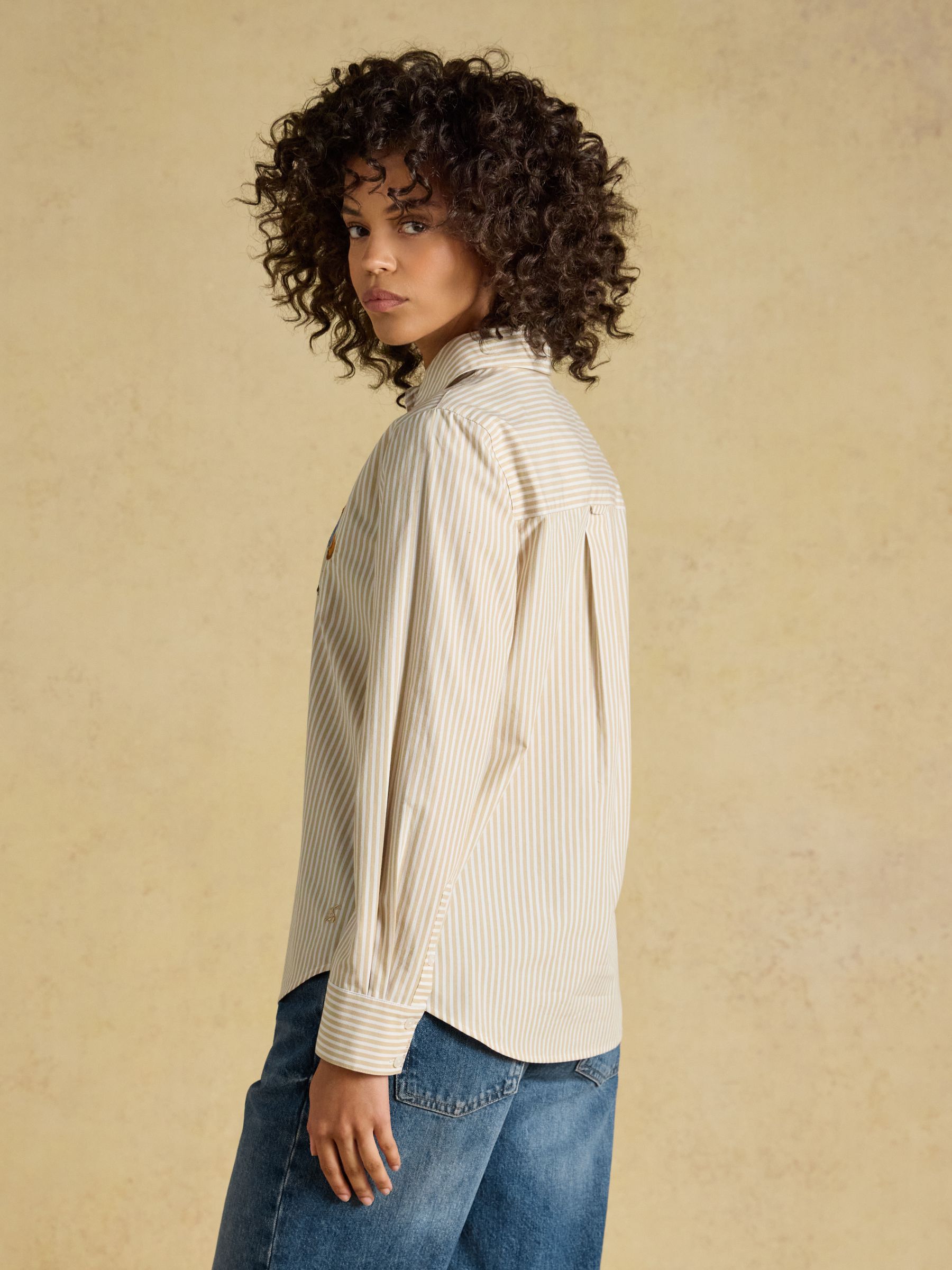Tan Striped Classic Poplin Shirt - Image 2 of 8