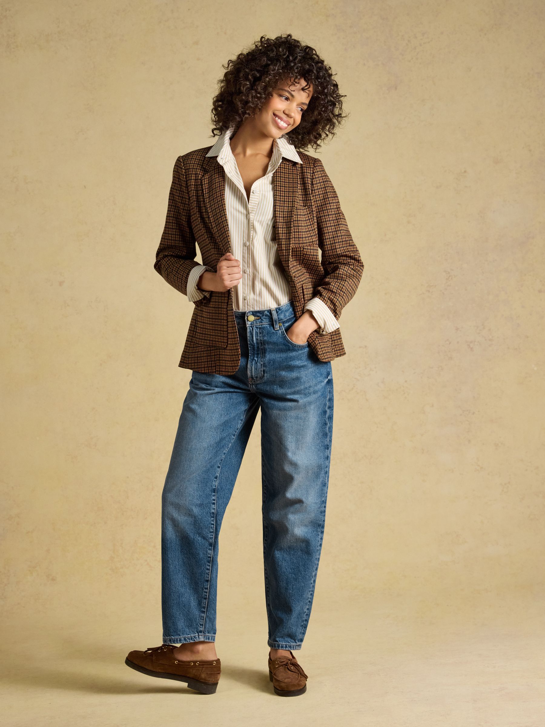 Tan Striped Classic Poplin Shirt - Image 5 of 8