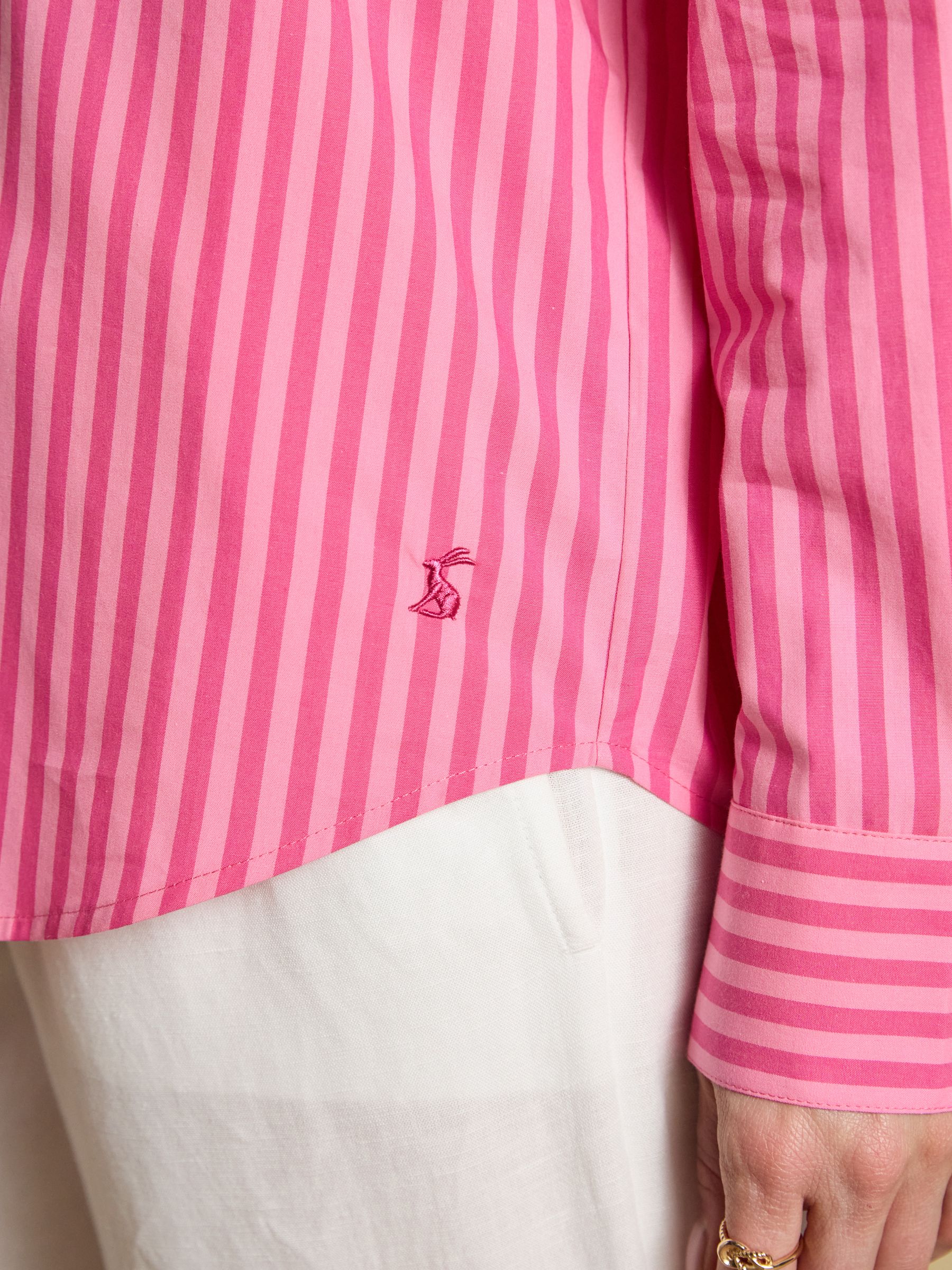 Pink Stripe Classic Poplin Shirt - Image 5 of 7