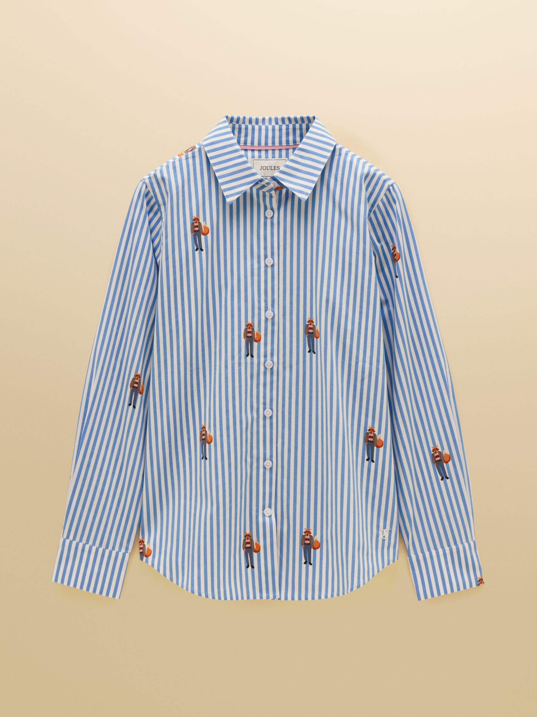 Blue/White Stripe Classic Poplin Shirt - Image 9 of 9