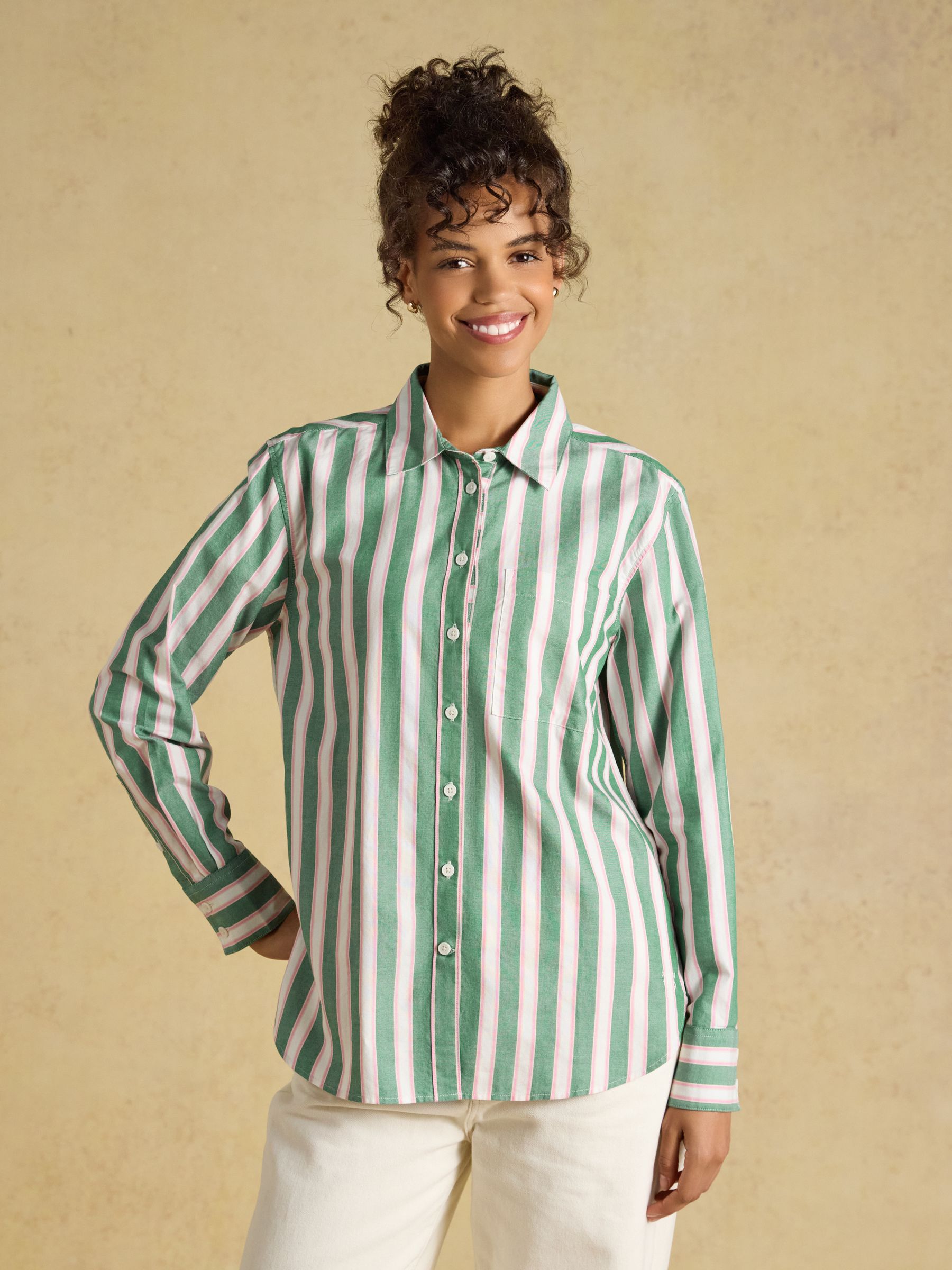 Boyfriend Oxford Green Shirt - Image 1 of 6