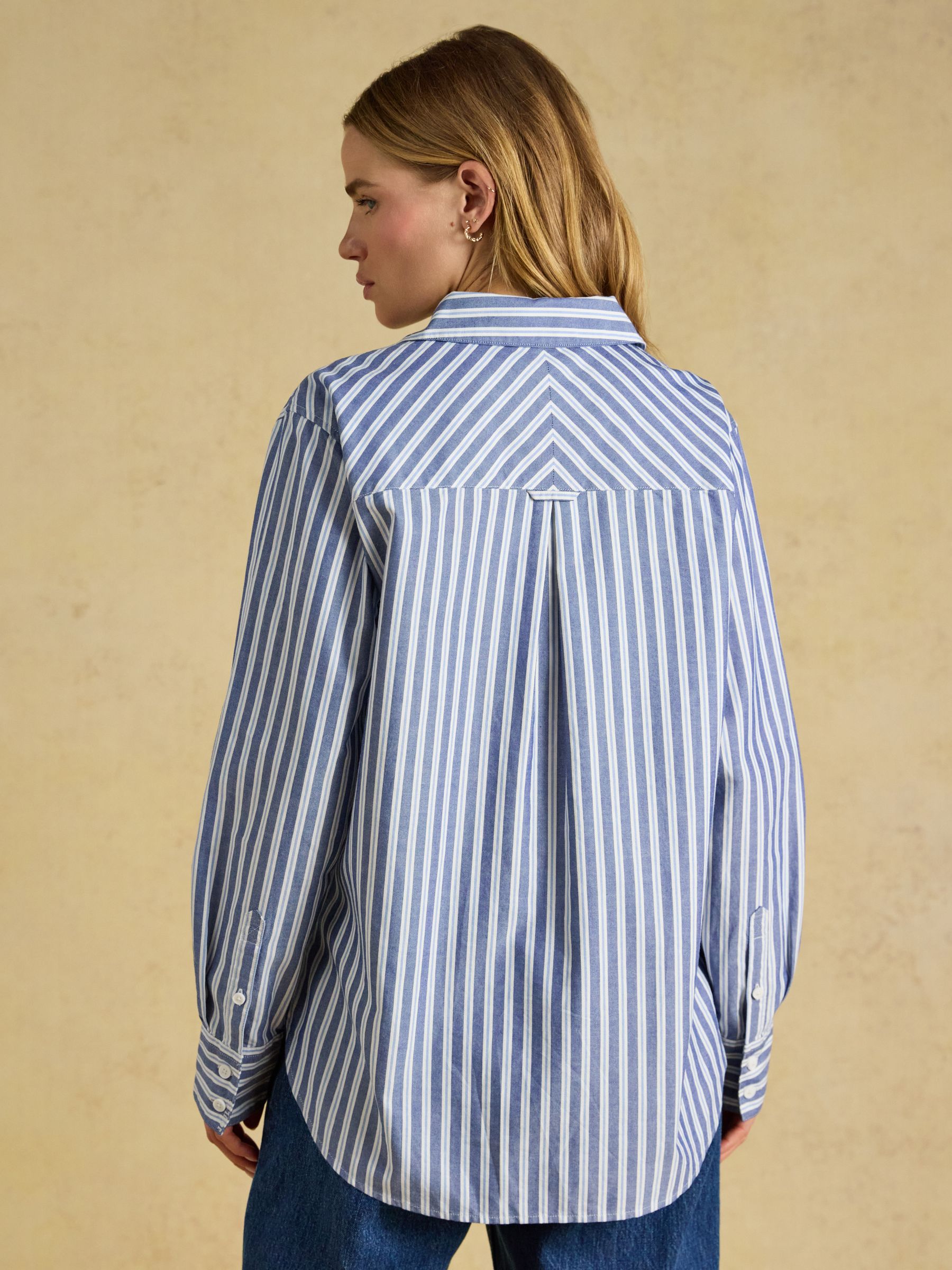 Boyfriend Oxford Blue Stripe Shirt - Image 2 of 8 Boyfriend Oxford Blue Stripe Shirt - Image 2 of 8