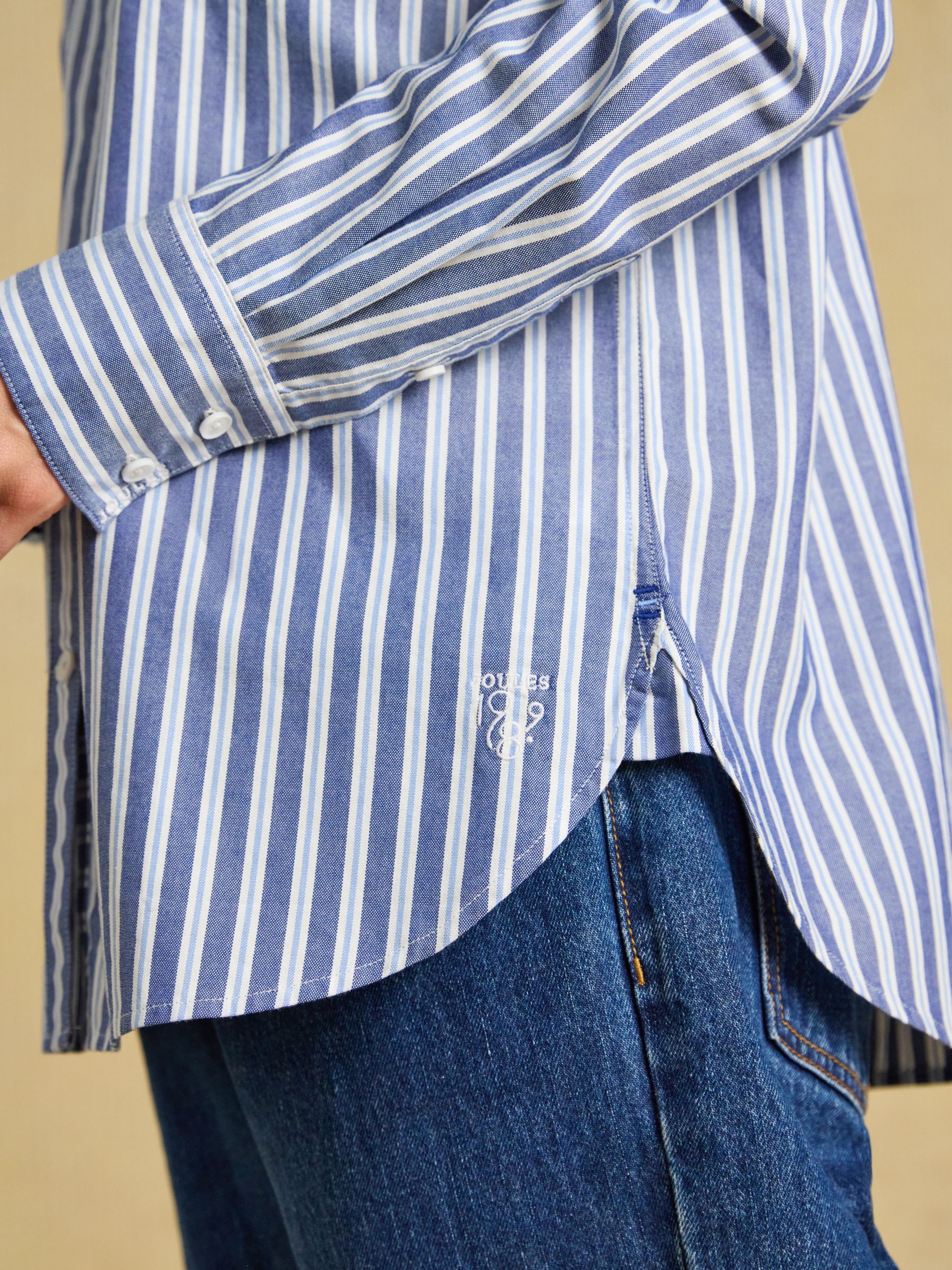 Boyfriend Oxford Blue Stripe Shirt - Image 5 of 8