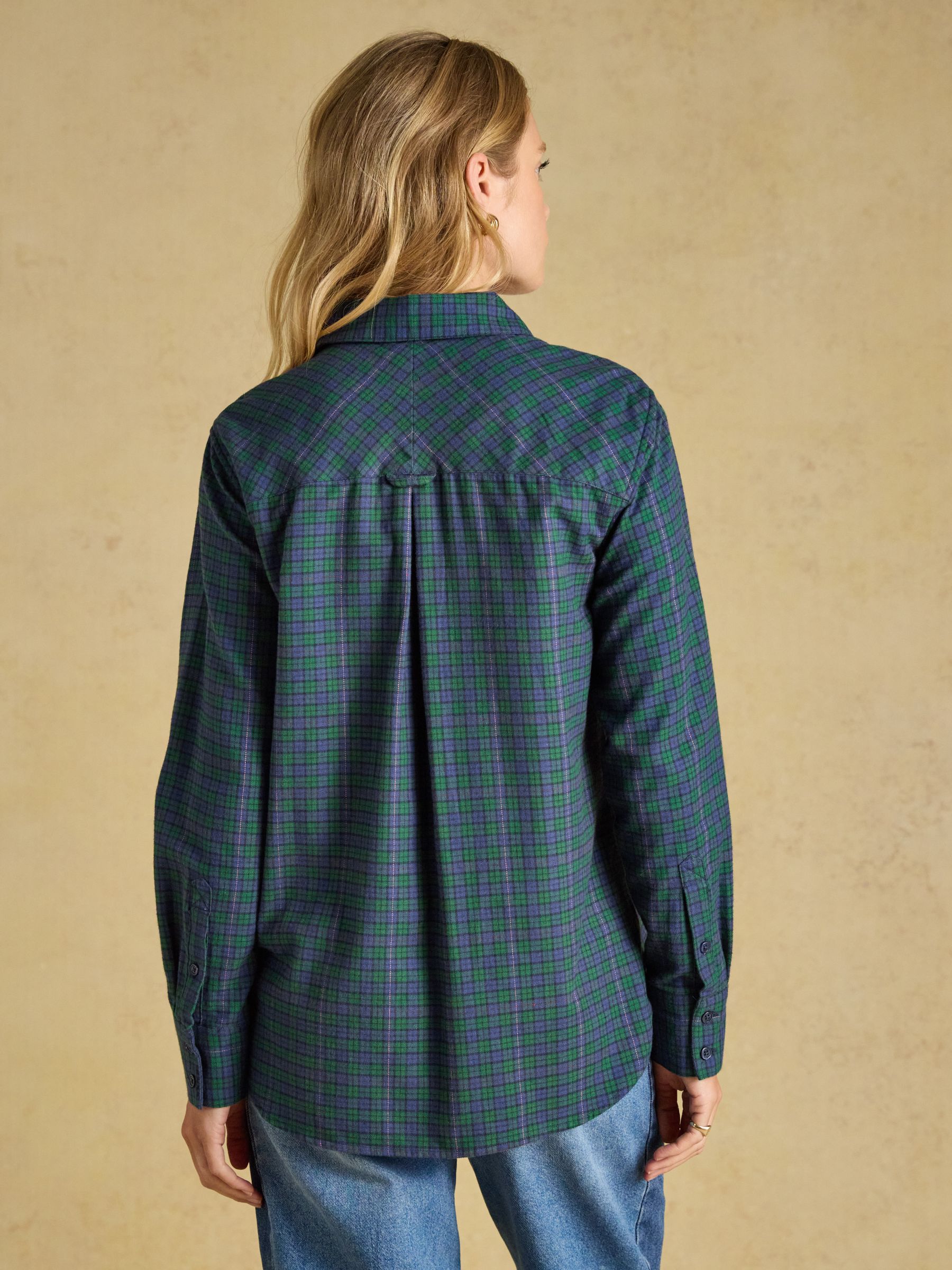 Brushed Navy Boyfriend Fit Shirt - Image 2 of 7