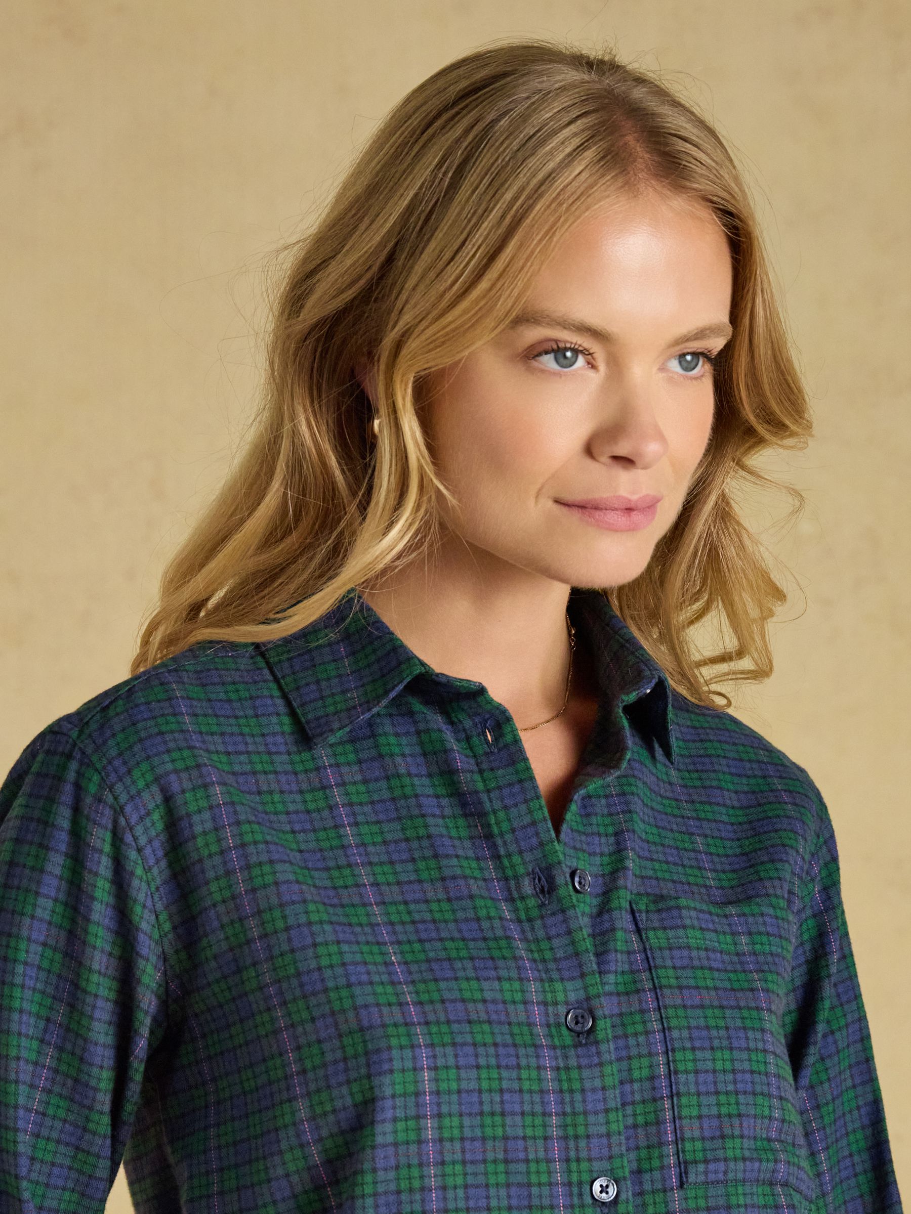 Brushed Navy Boyfriend Fit Shirt - Image 4 of 7
