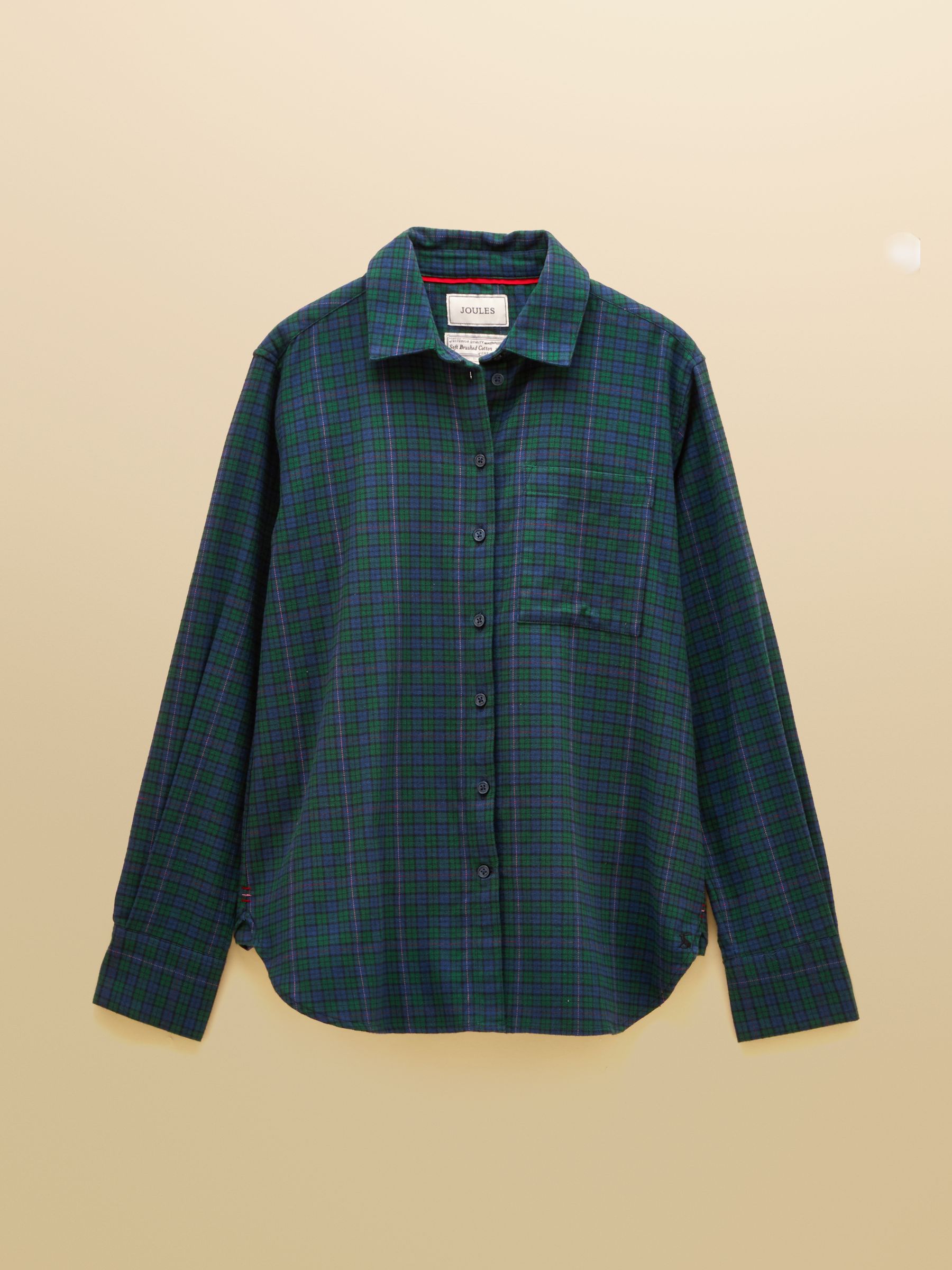 Brushed Navy Boyfriend Fit Shirt - Image 7 of 7
