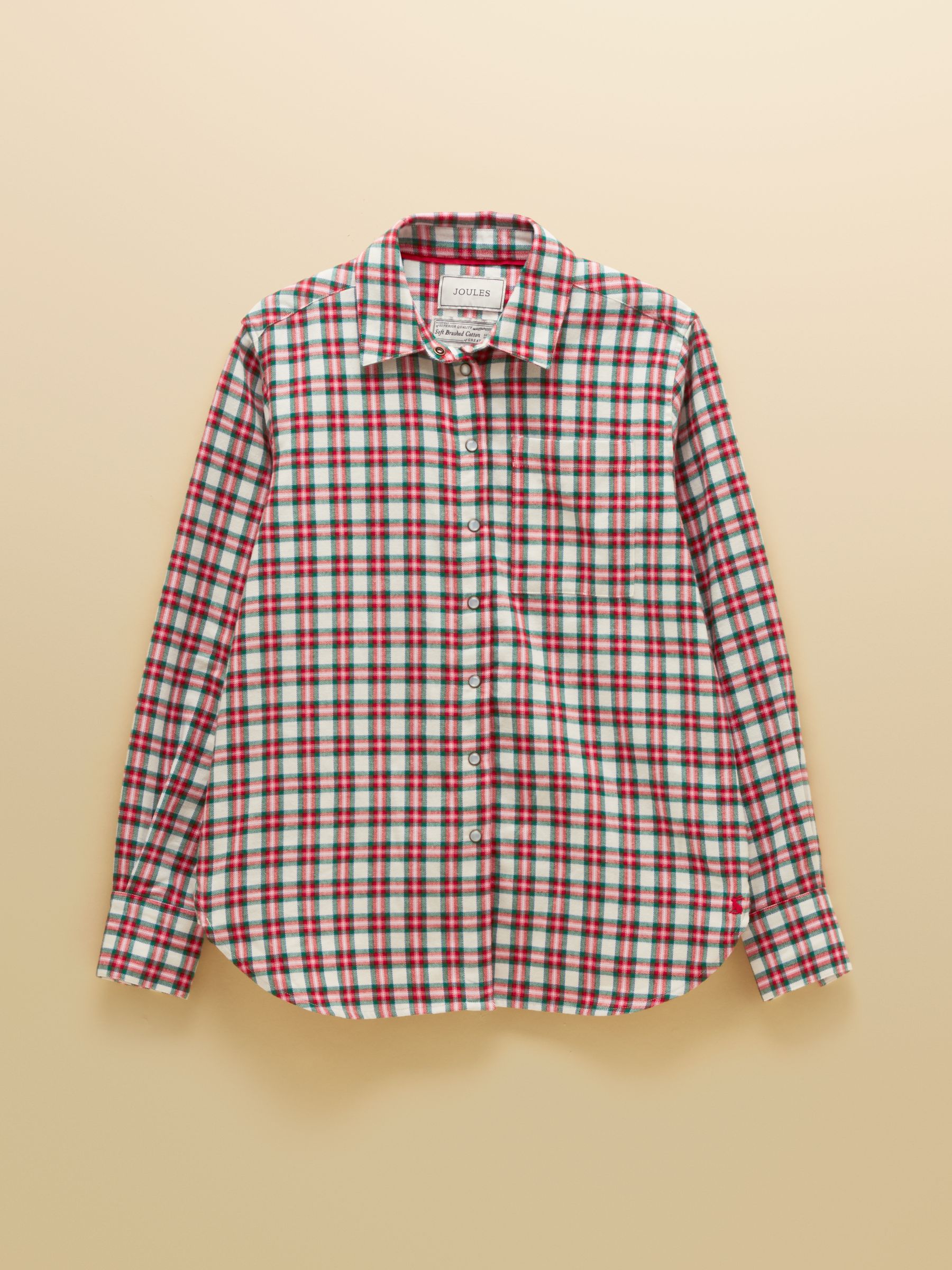 Brushed Red Boyfriend Fit Shirt - Image 8 of 8 Brushed Red Boyfriend Fit Shirt - Image 8 of 8