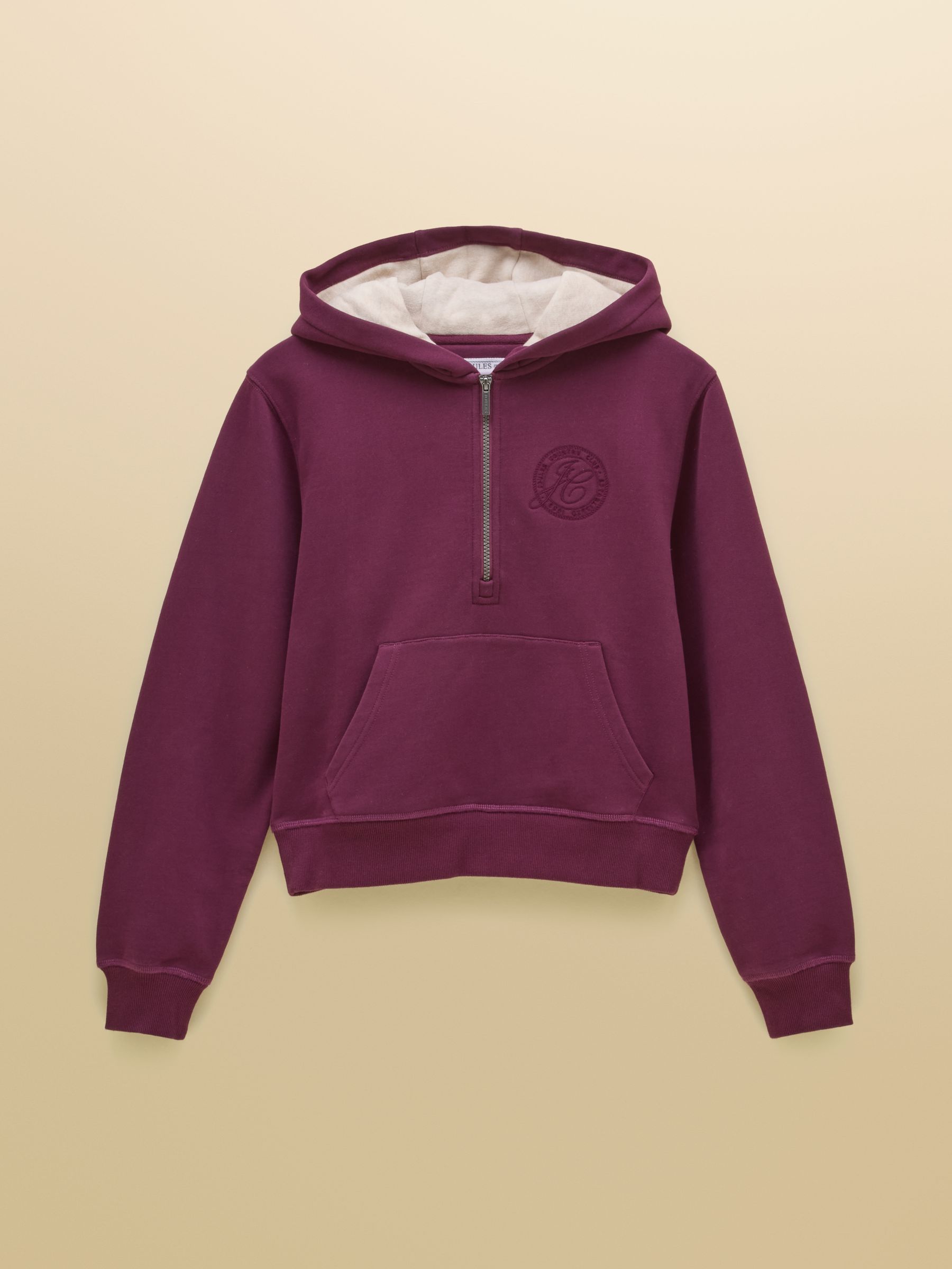 Wine Half Zip Cotton Blend Hoodie - Image 10 of 10 Wine Half Zip Cotton Blend Hoodie - Image 10 of 10