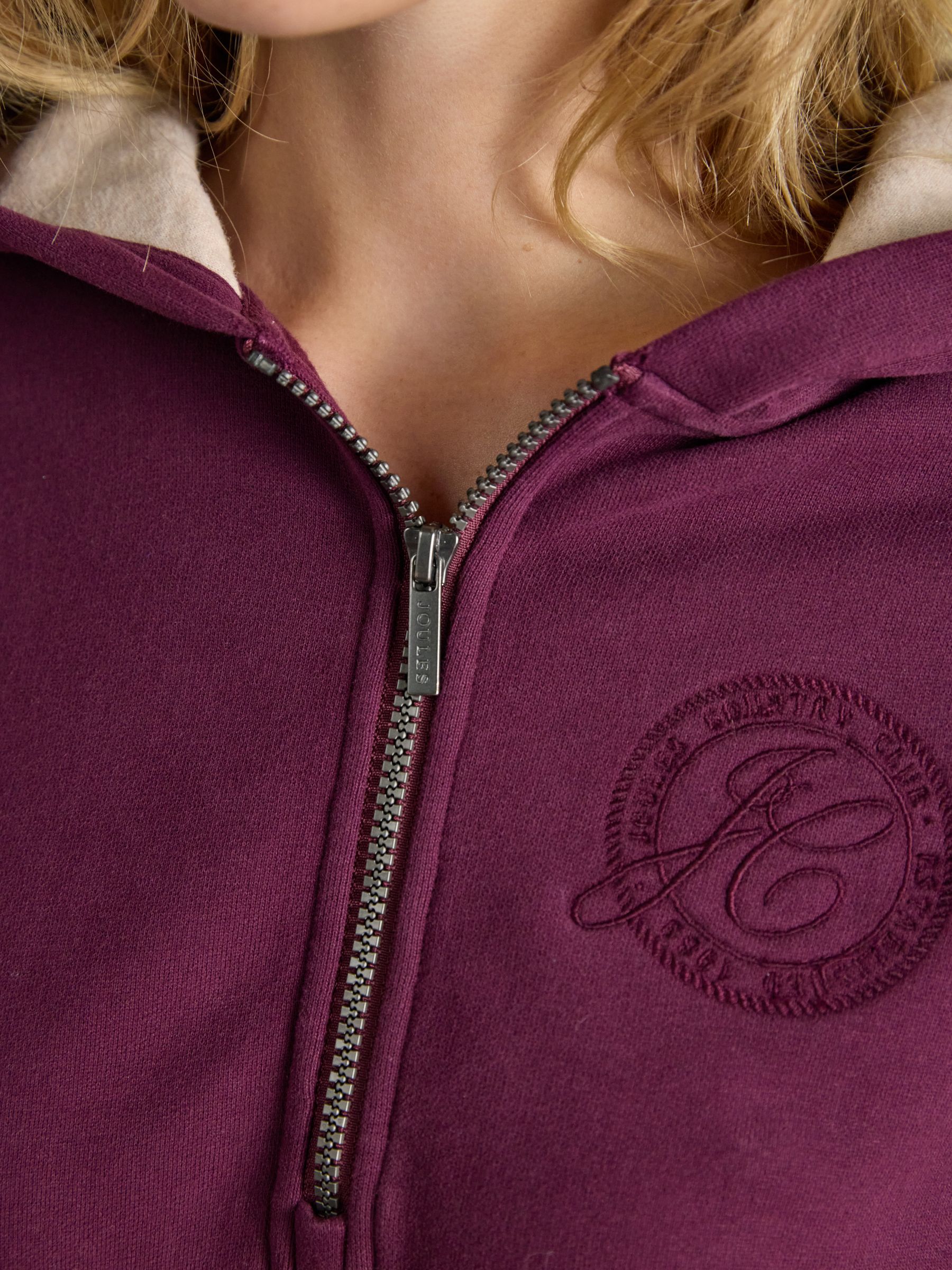 Wine Half Zip Cotton Blend Hoodie - Image 6 of 10