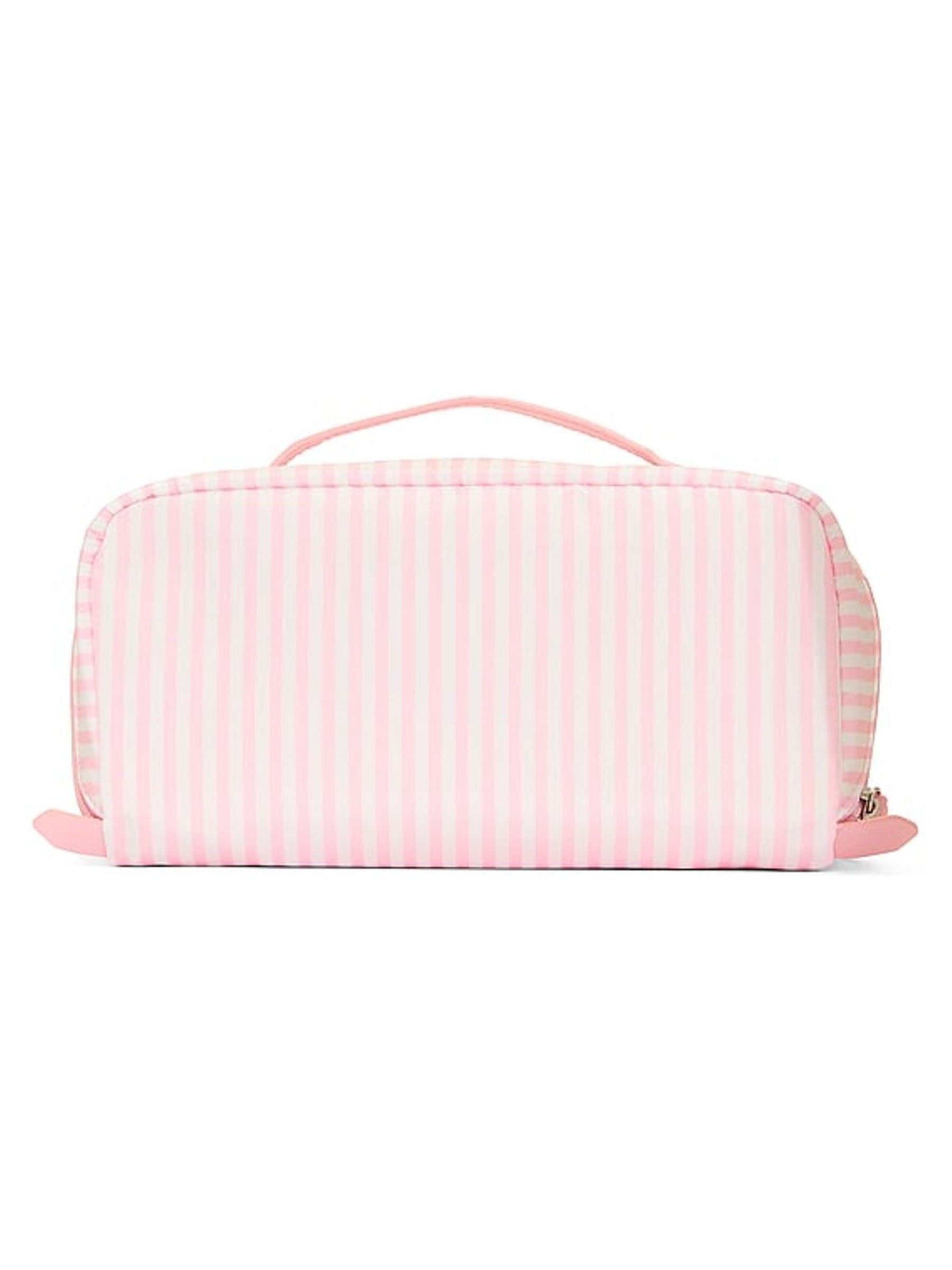 Iconic Stripe Pink Embroidered Expandable Travel Make-Up Bags 3 Piece - Image 2 of 3