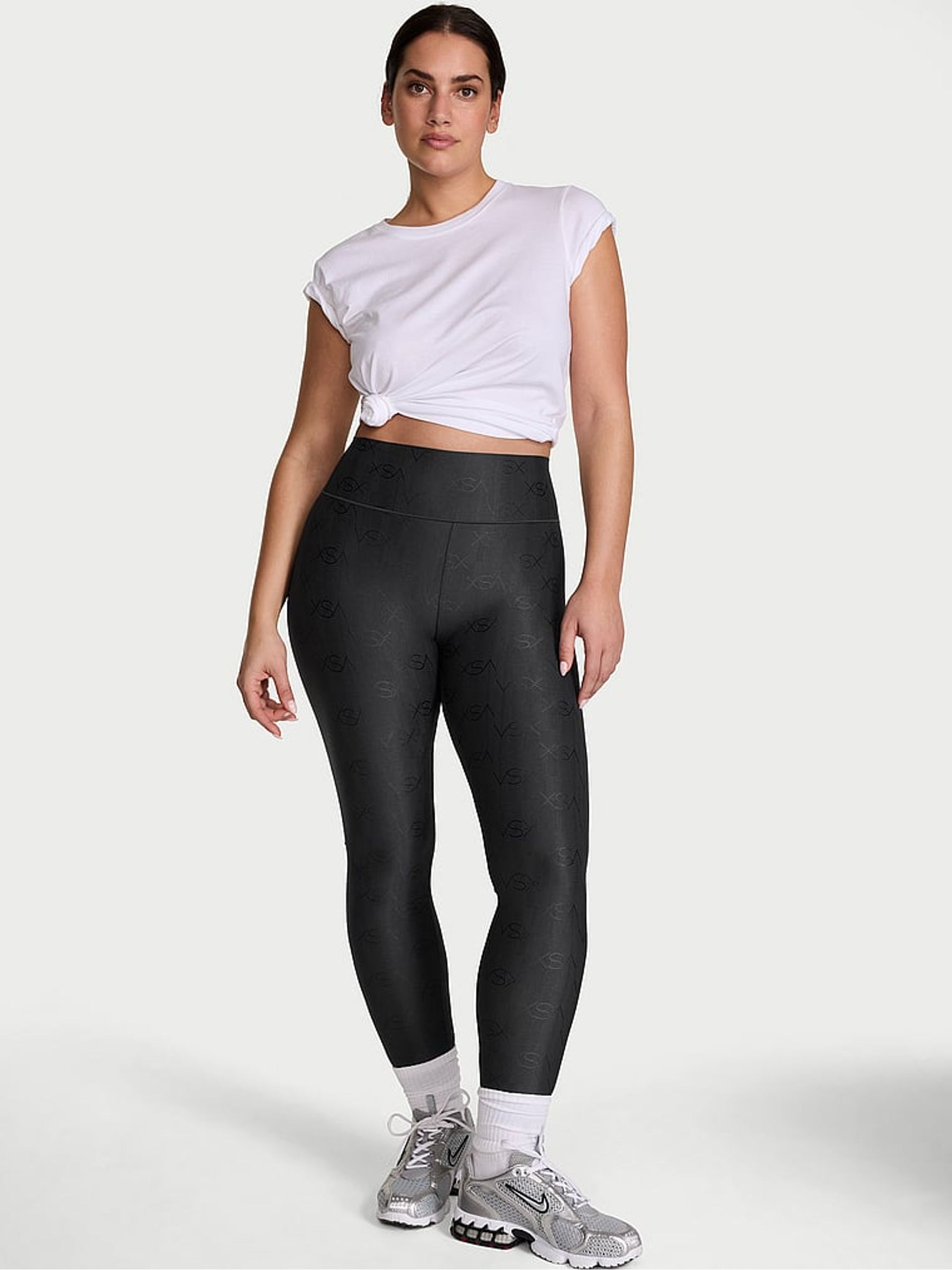 Dark Smoke Grey Shine Logo Leggings - Image 1 of 3