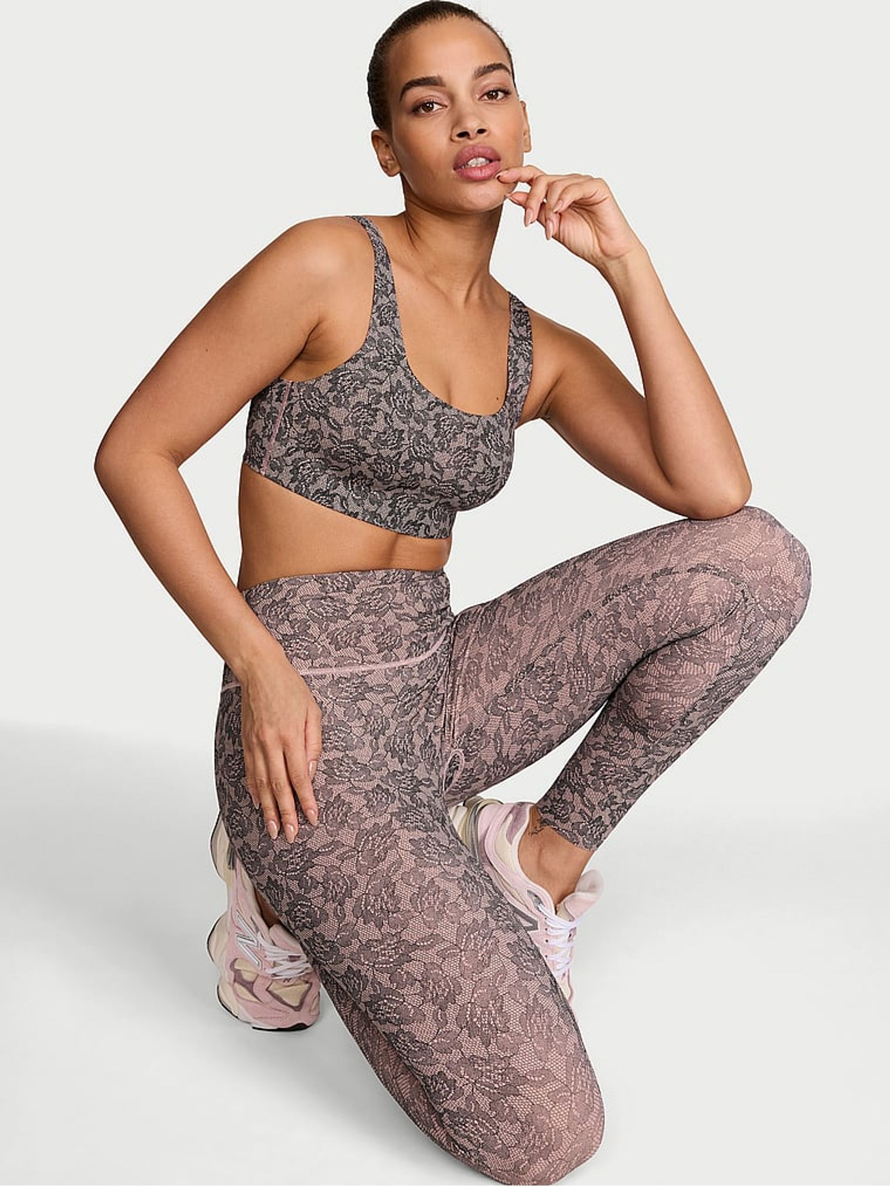 Black Lace Print Elevate™ Leggings - Image 1 of 3