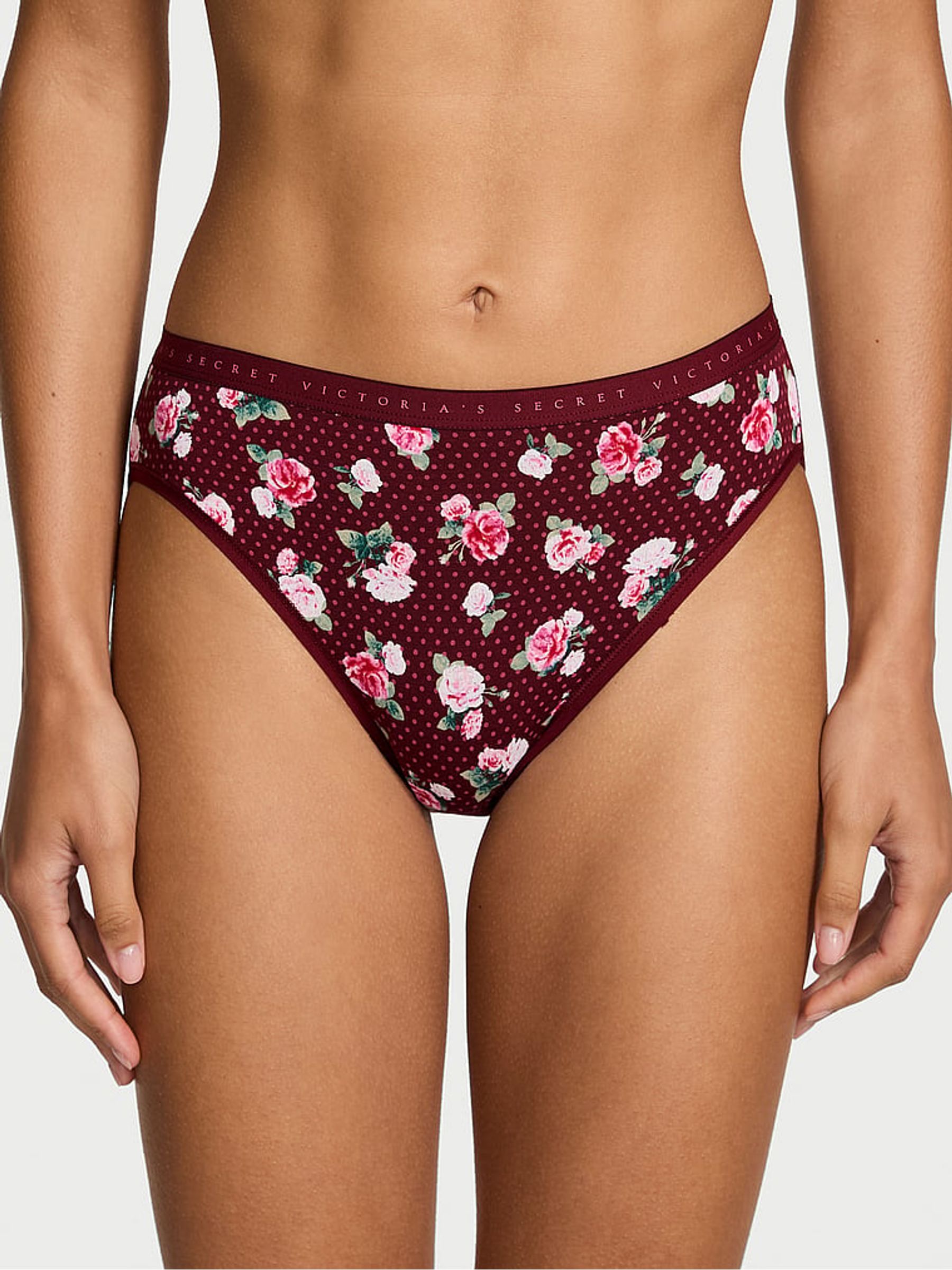 Sangria Red Holly Floral Brief Knickers - Image 1 of 2 Sangria Red Holly Floral Brief Knickers - Image 1 of 2