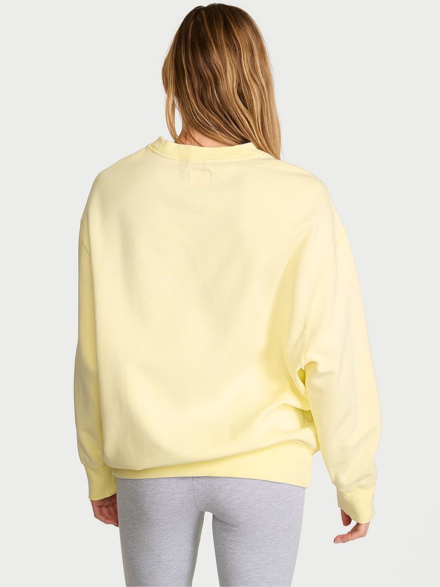 Lemonade Yellow Fleece Oversized Crewneck Sweatshirt - Image 2 of 2