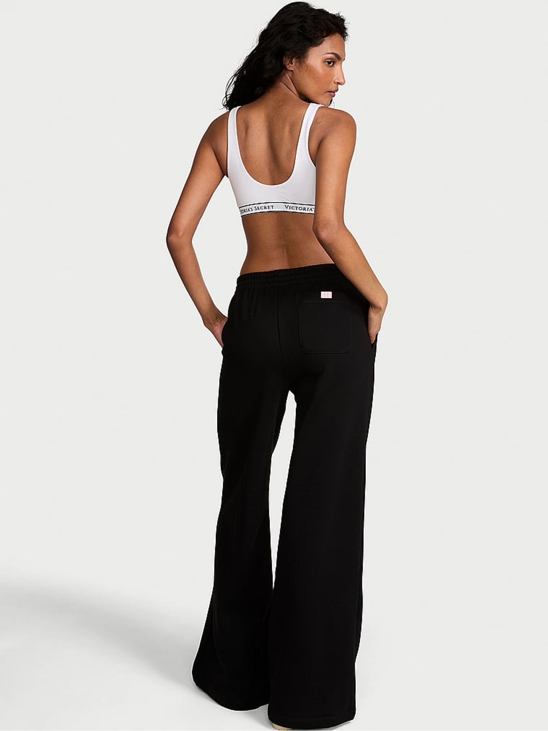 Black Fleece Wide Leg Joggers - Image 2 of 2