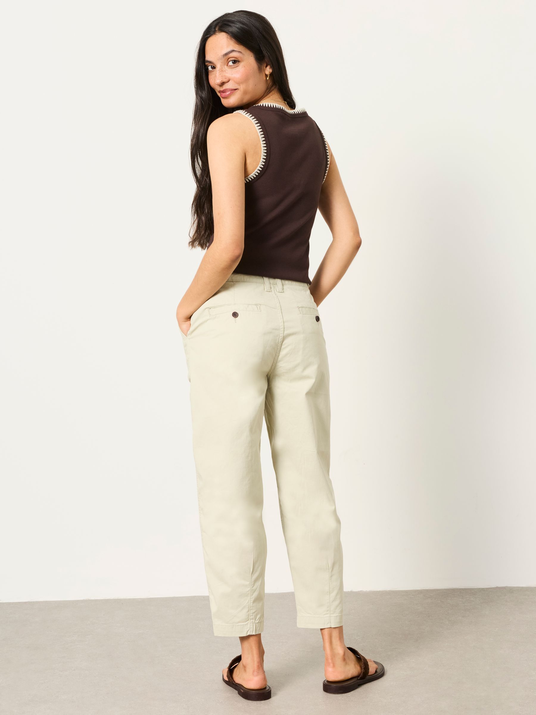 Blazey Ivory Tapered Chino Trousers - Image 2 of 6