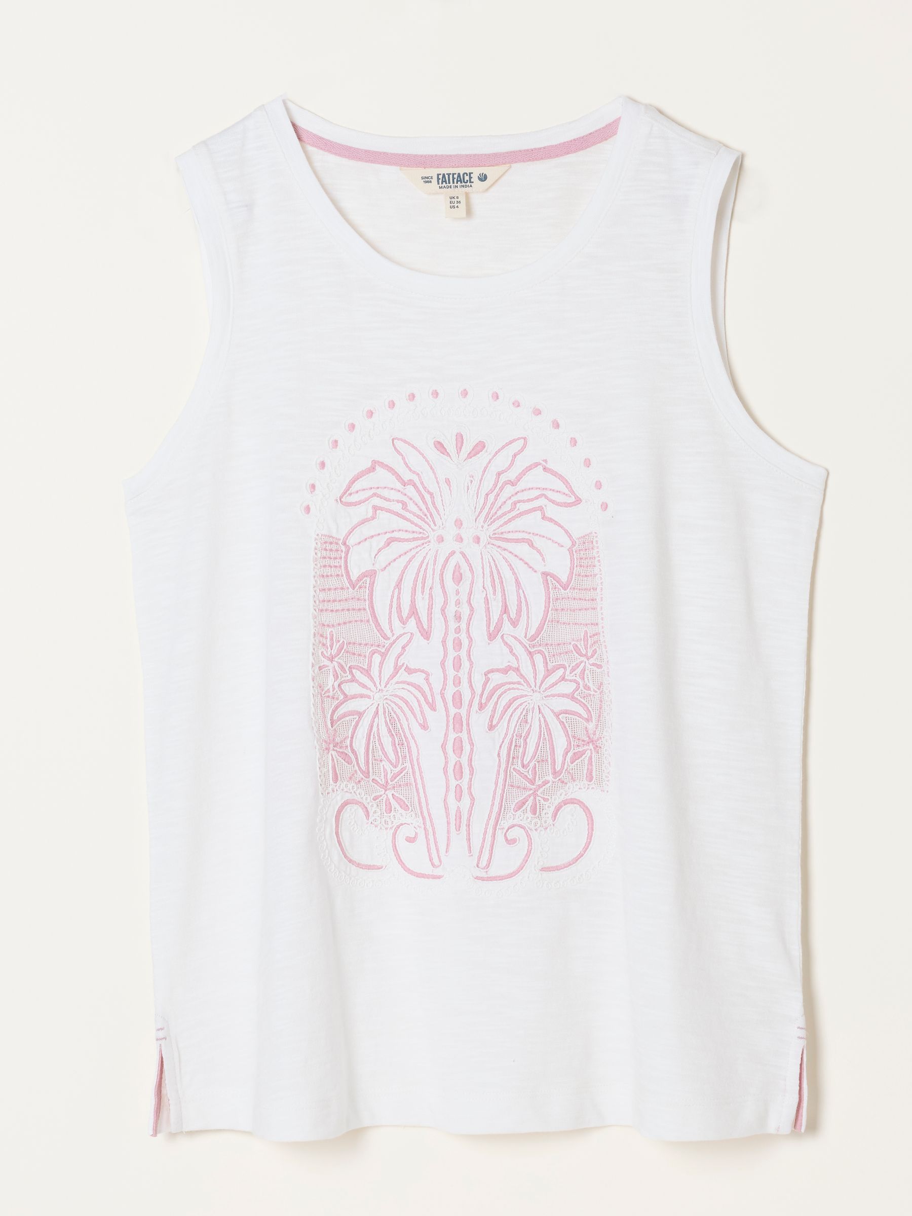 Paloma White Palm Tree Graphic Tank Top - Image 7 of 7 Paloma White Palm Tree Graphic Tank Top - Image 7 of 7