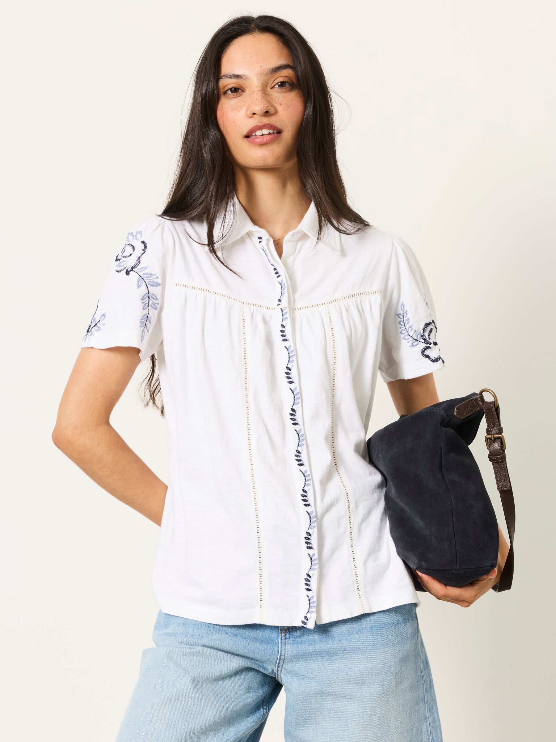 Kit White Embroidered Jersey Shirt - Image 1 of 6