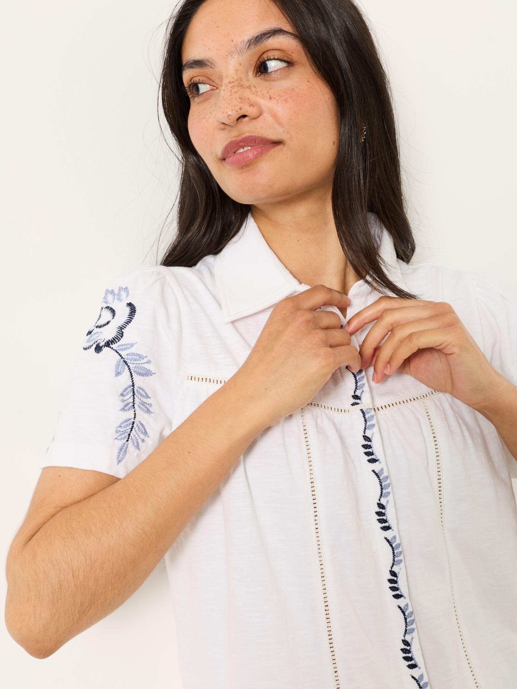 Kit White Embroidered Jersey Shirt - Image 3 of 6