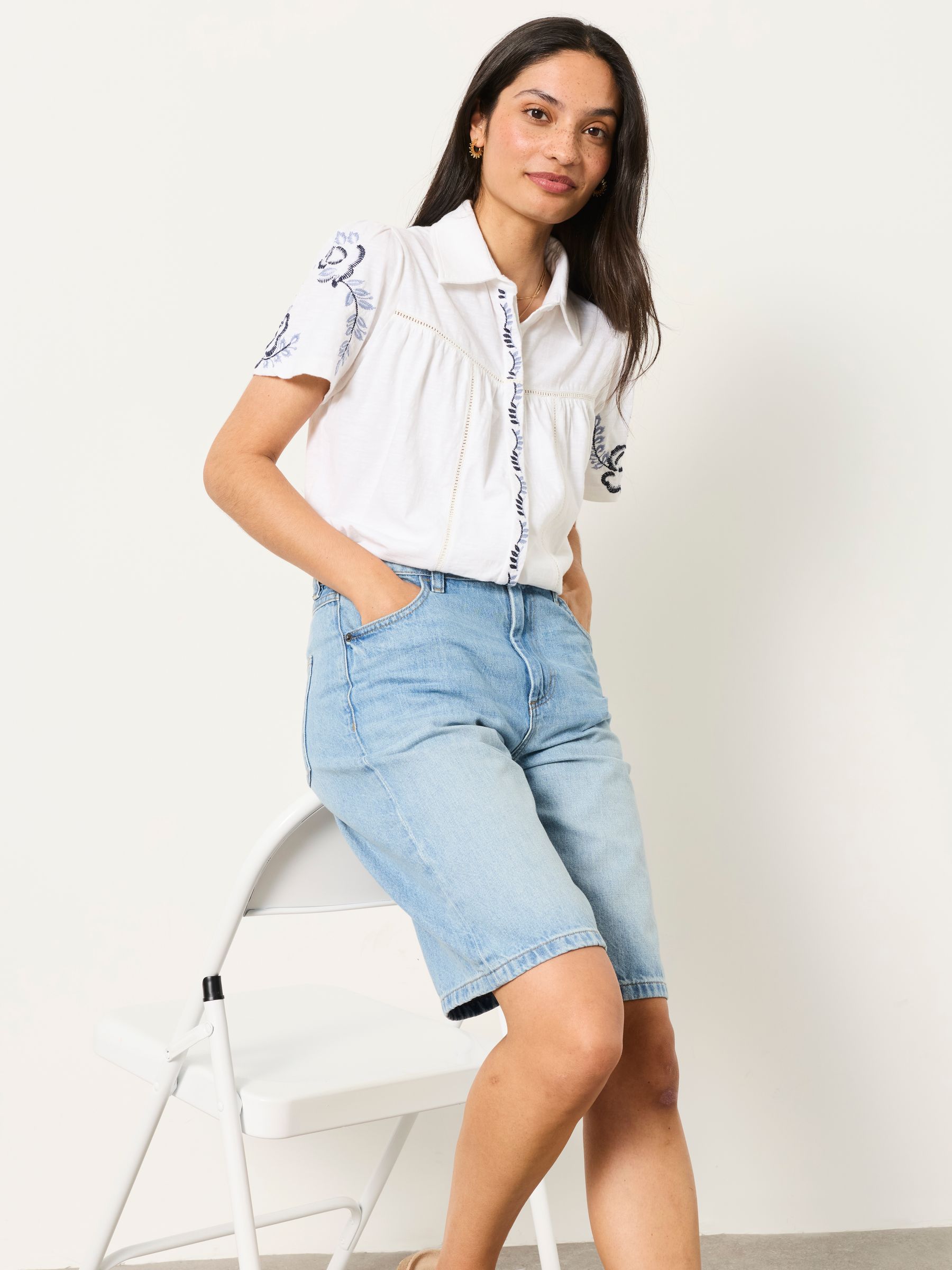 Kit White Embroidered Jersey Shirt - Image 5 of 6